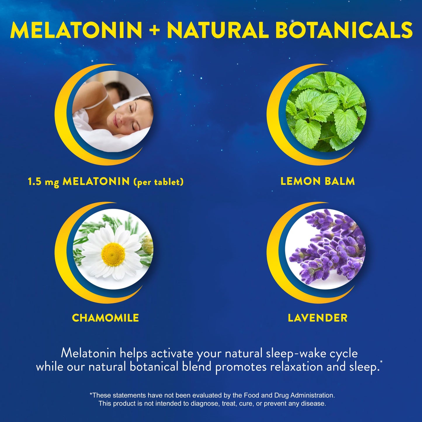 MidNite Back To Sleep Low Dose Melatonin 1.5 mg Sleep Aid Tablet, 60 Tablets