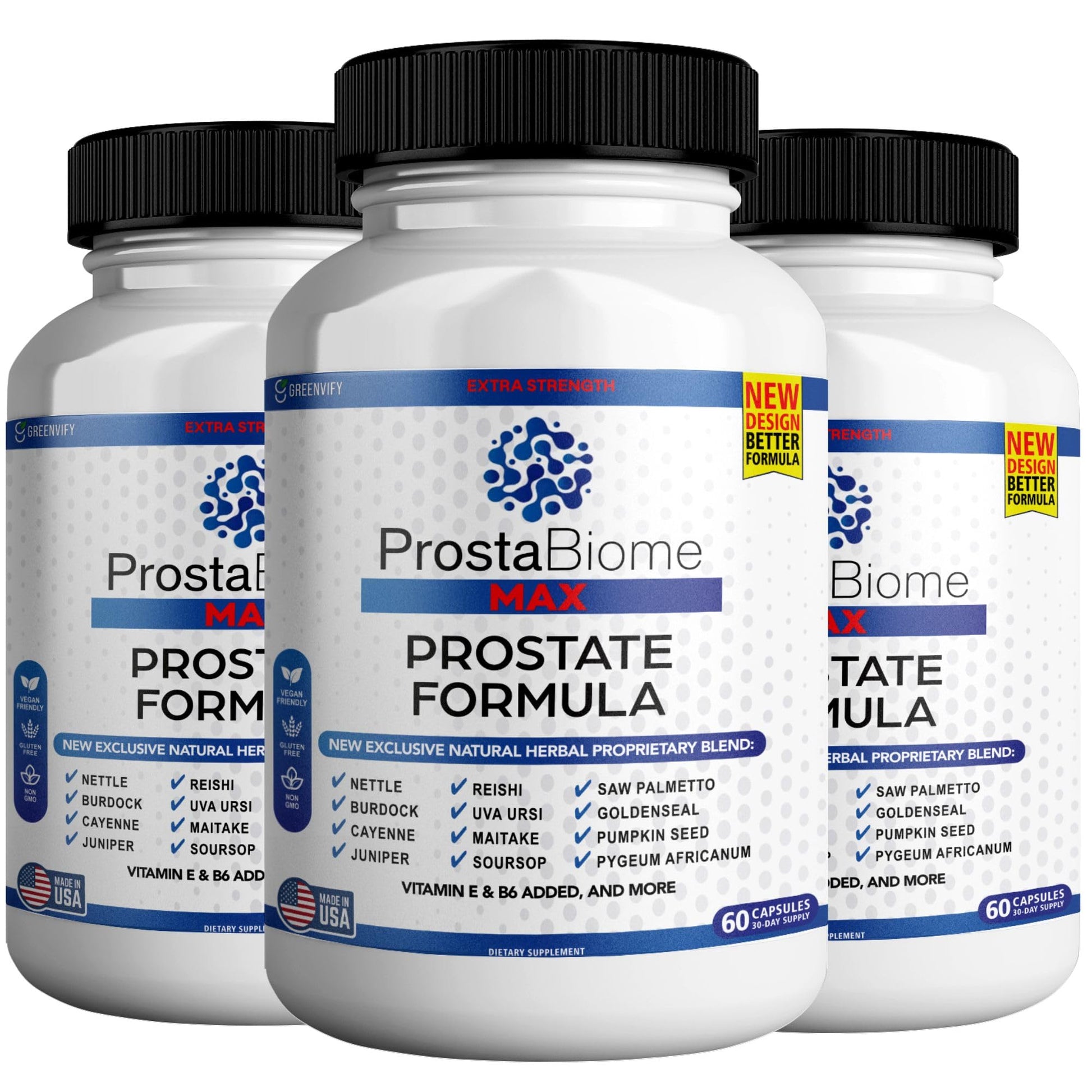 GREENVIFY ProstaBiome Max Prostate Support Formula Capsules 180 Count