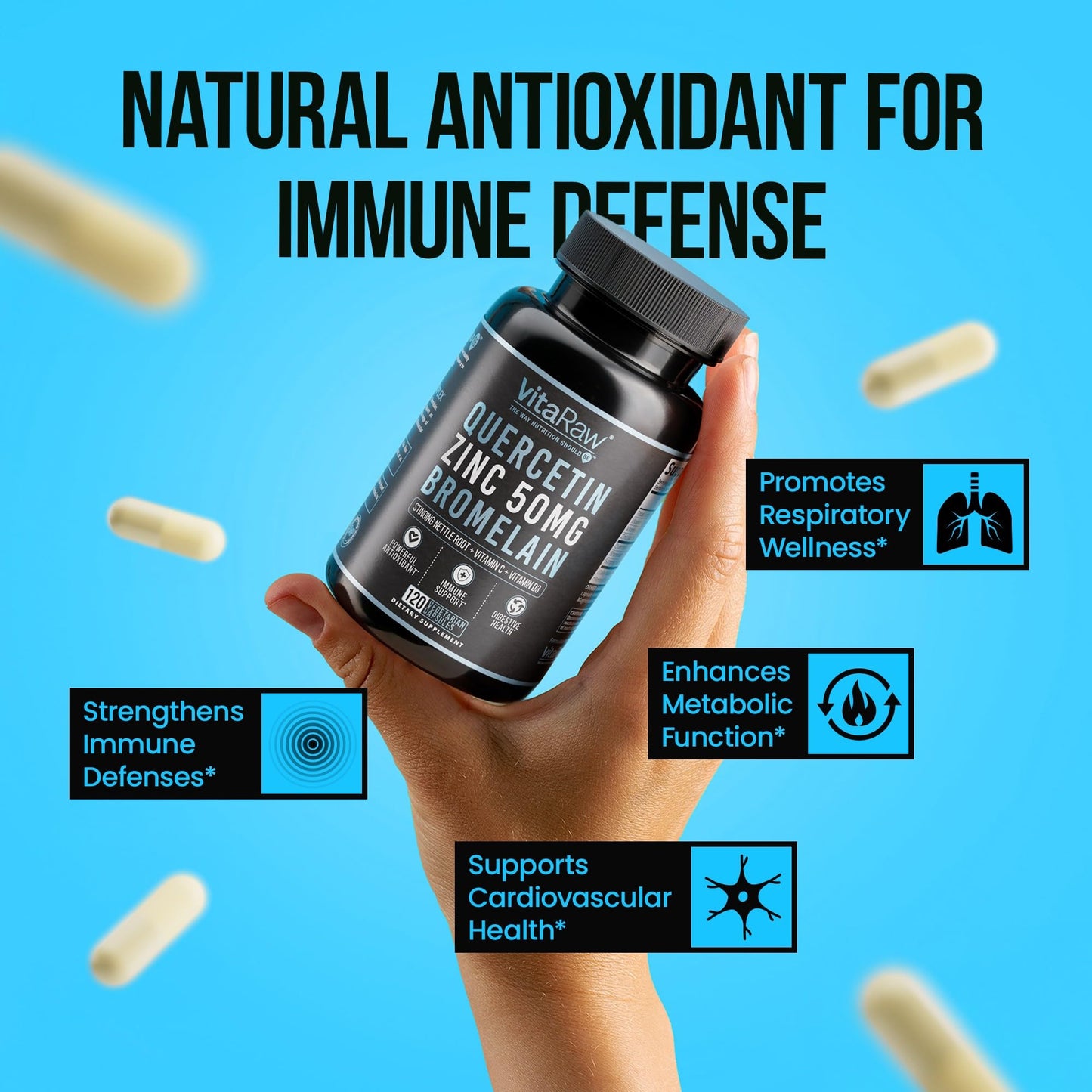 VitaRaw Lions Mane Mushroom 240 Capsules