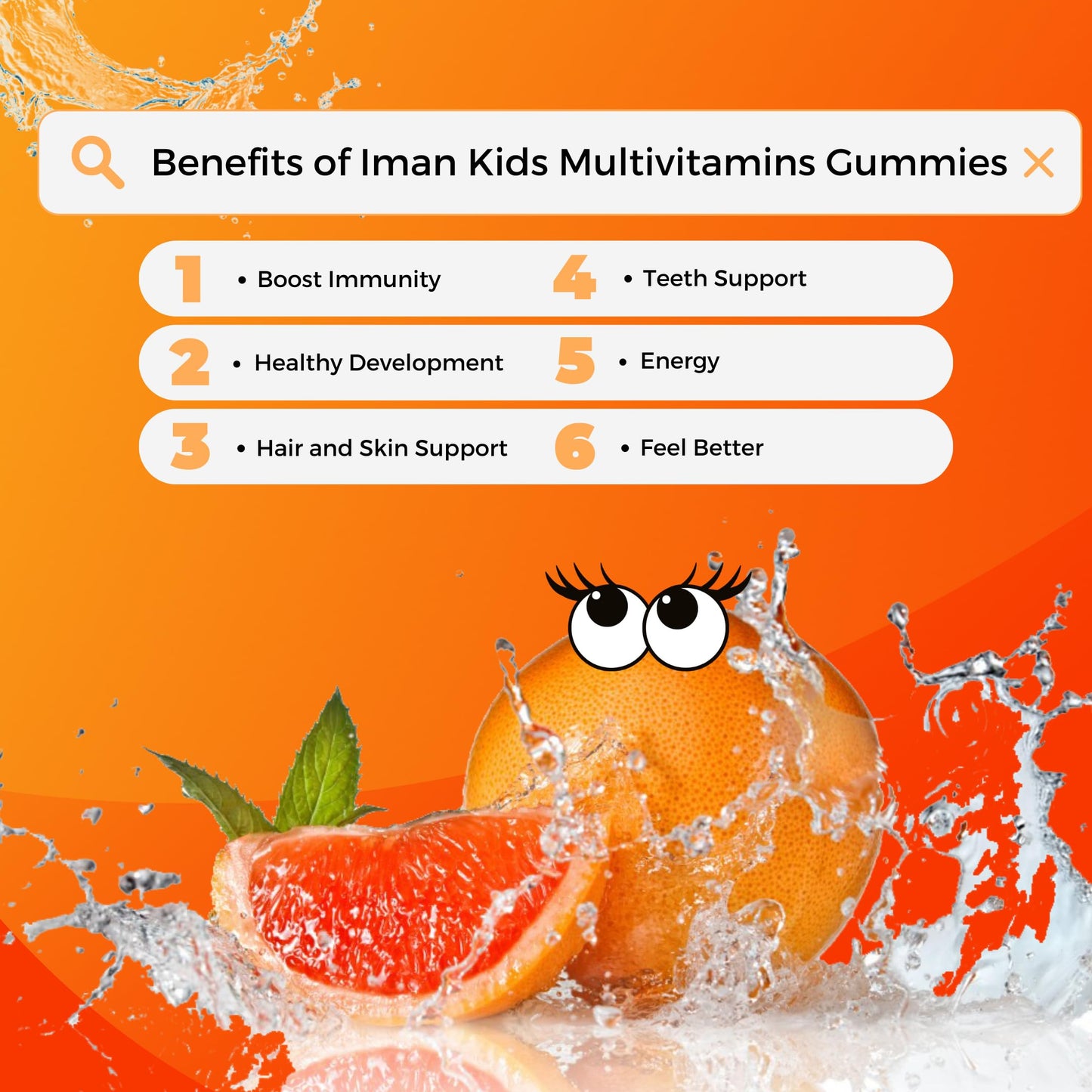 Iman Vitamins Halal Kids Multivitamin Gummies 90 Count