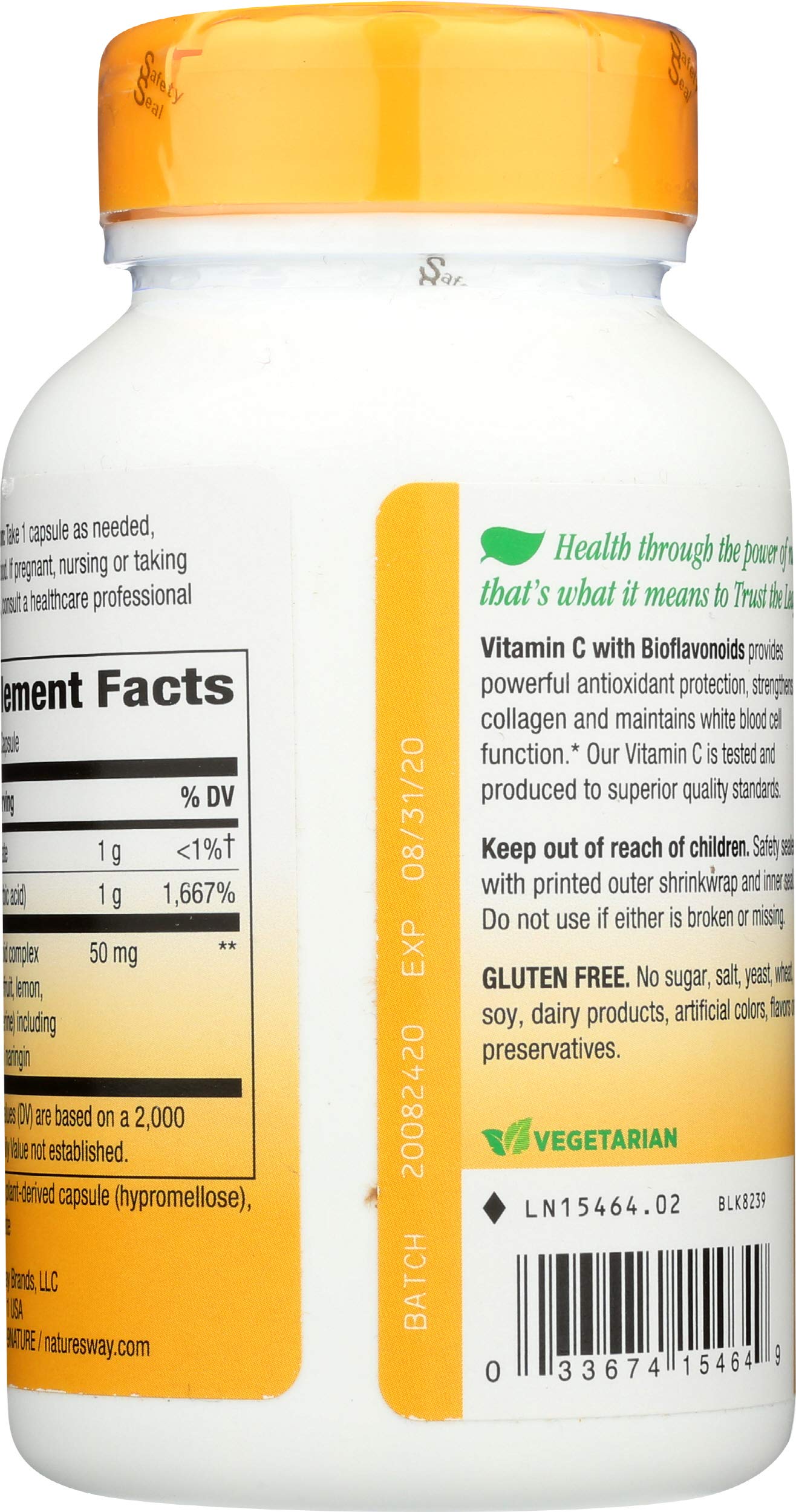 Nature's Way Vitamin C with Bioflavonoids 1000mg Capsules 100