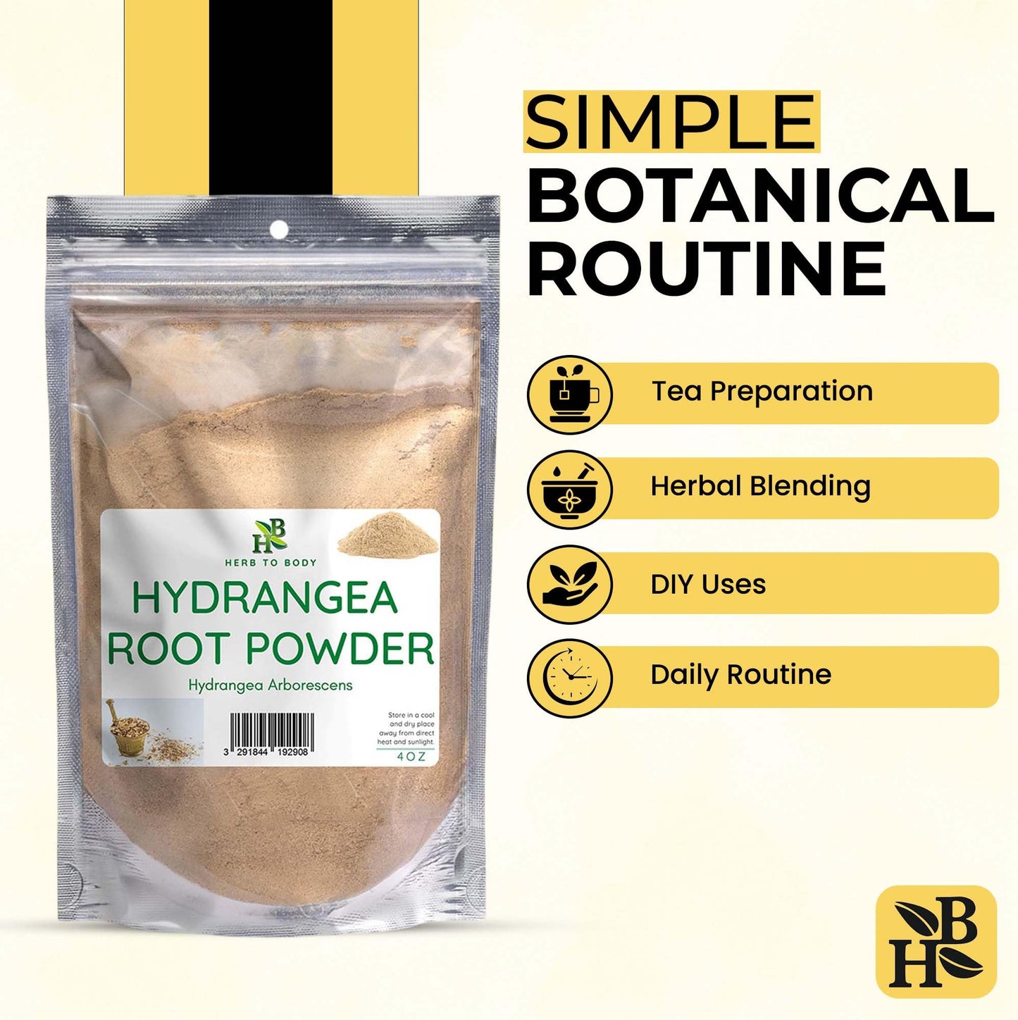 Herb To Body Hydrangea Root Powder 4 oz