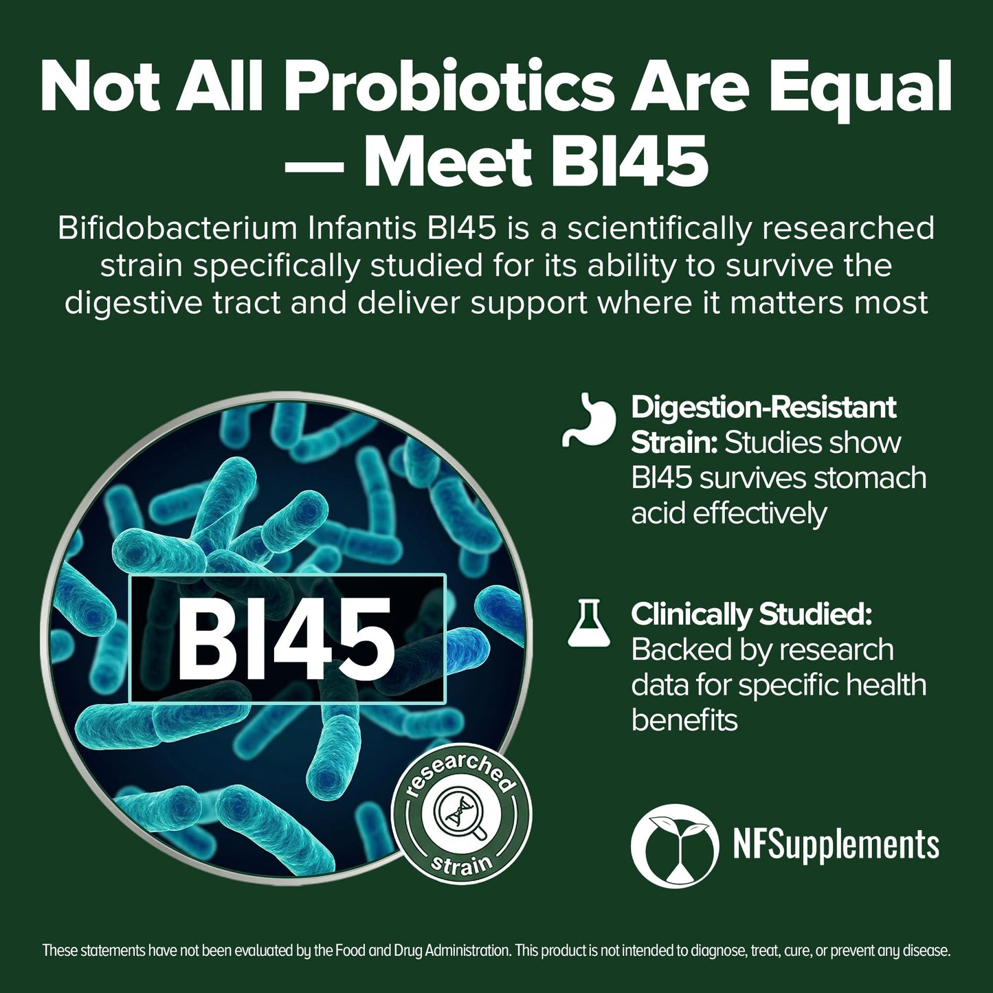 Natural Foundation Supplements Bifidobacterium Infantis Probiotic Tablet 240