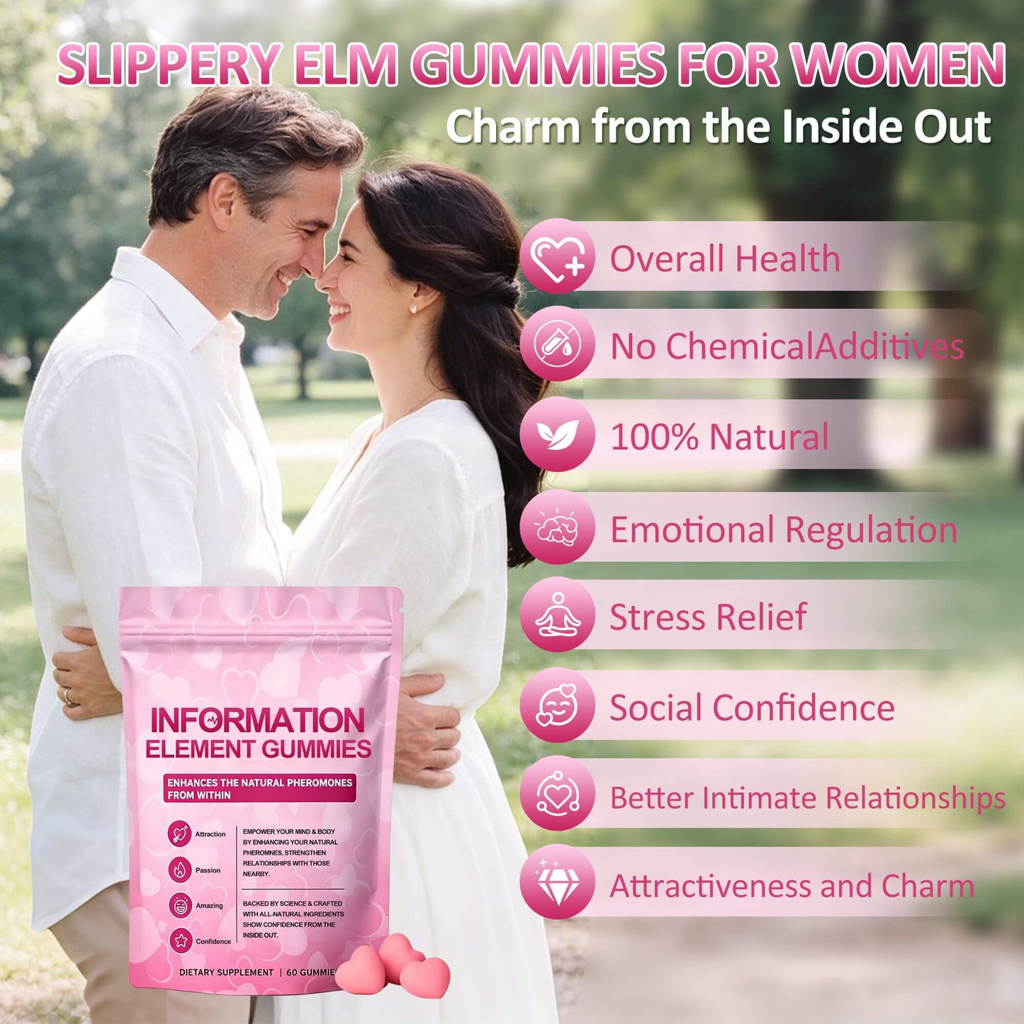 INFORMATION ELEMENT Gummy for Women with Slippery Elm Extract 60 Count