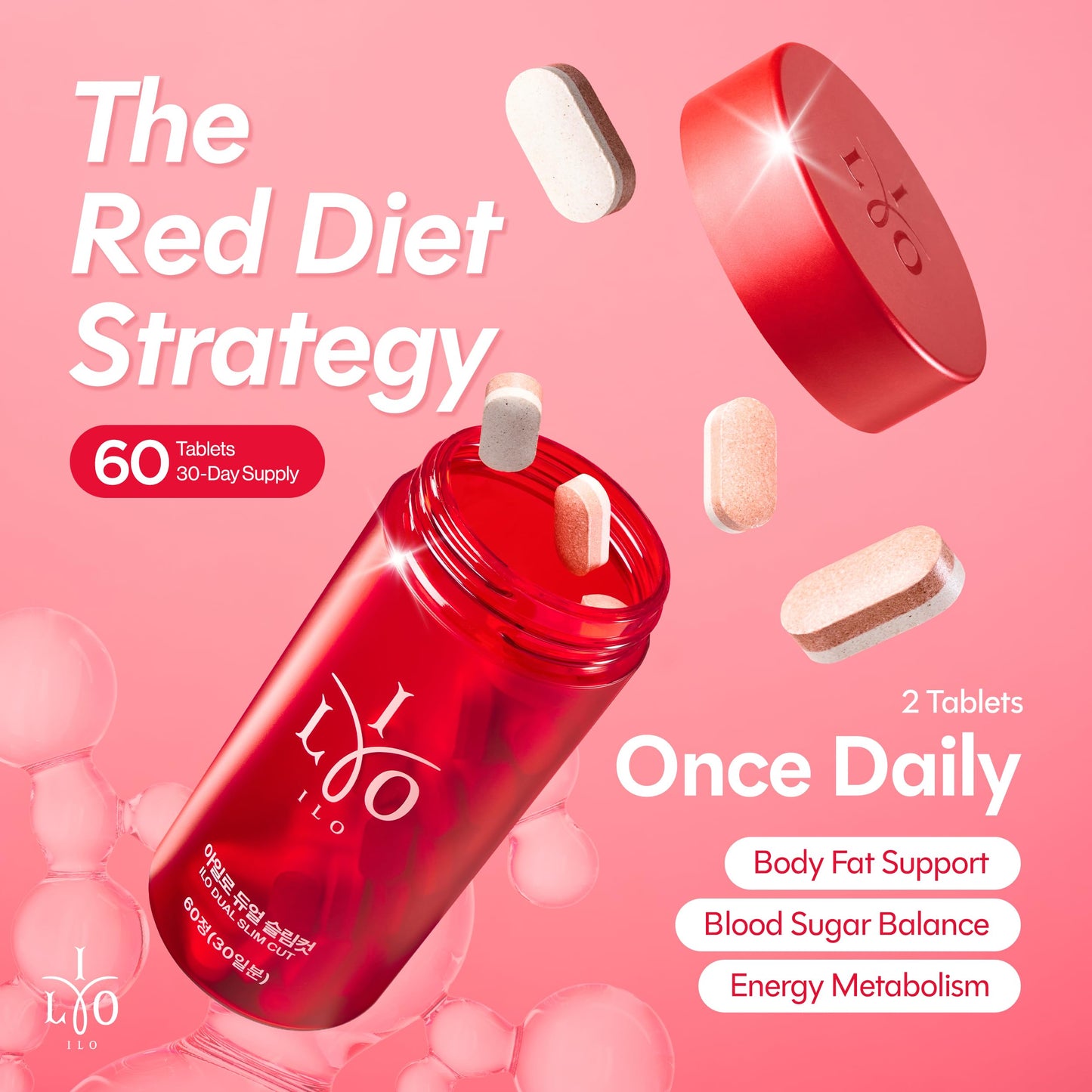 ILO Dual Slim Cut for Women, Green Tea Catechin Capsule, 30 Count