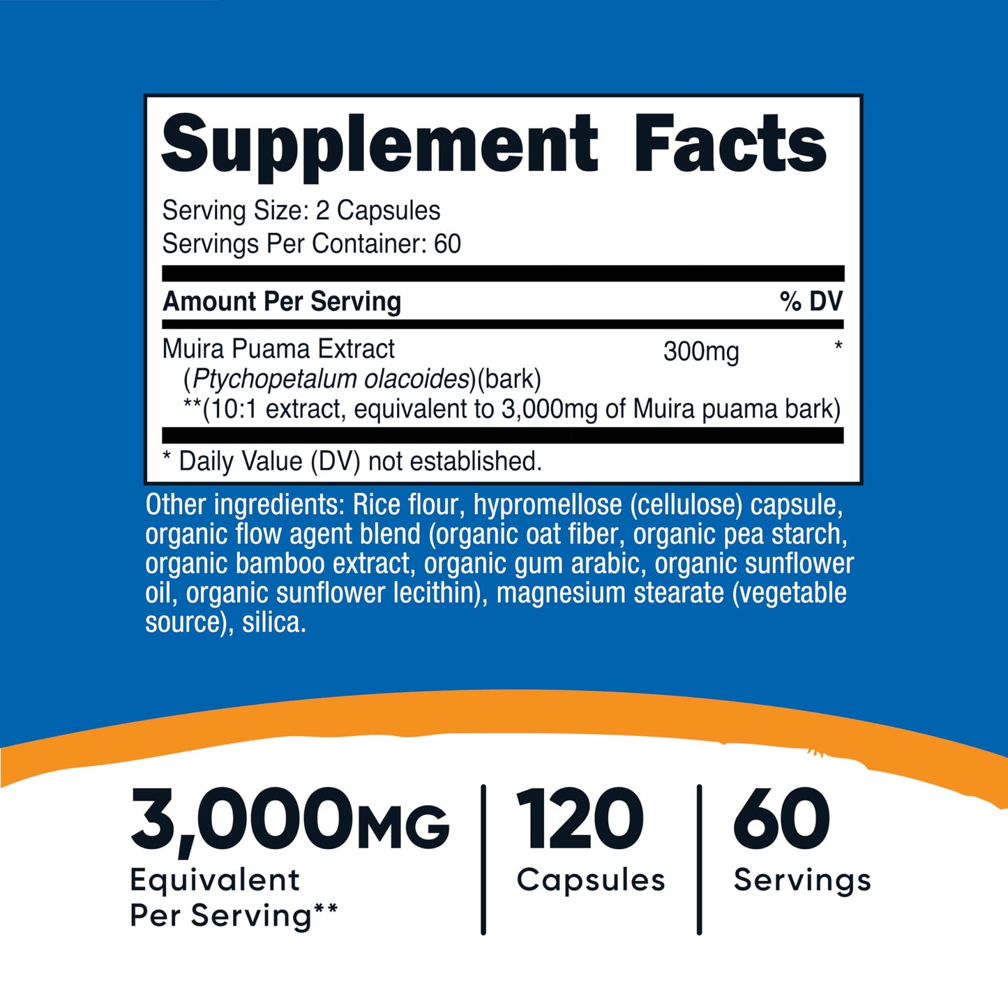Nutricost Muira Puama Extract Capsules, 120 Count