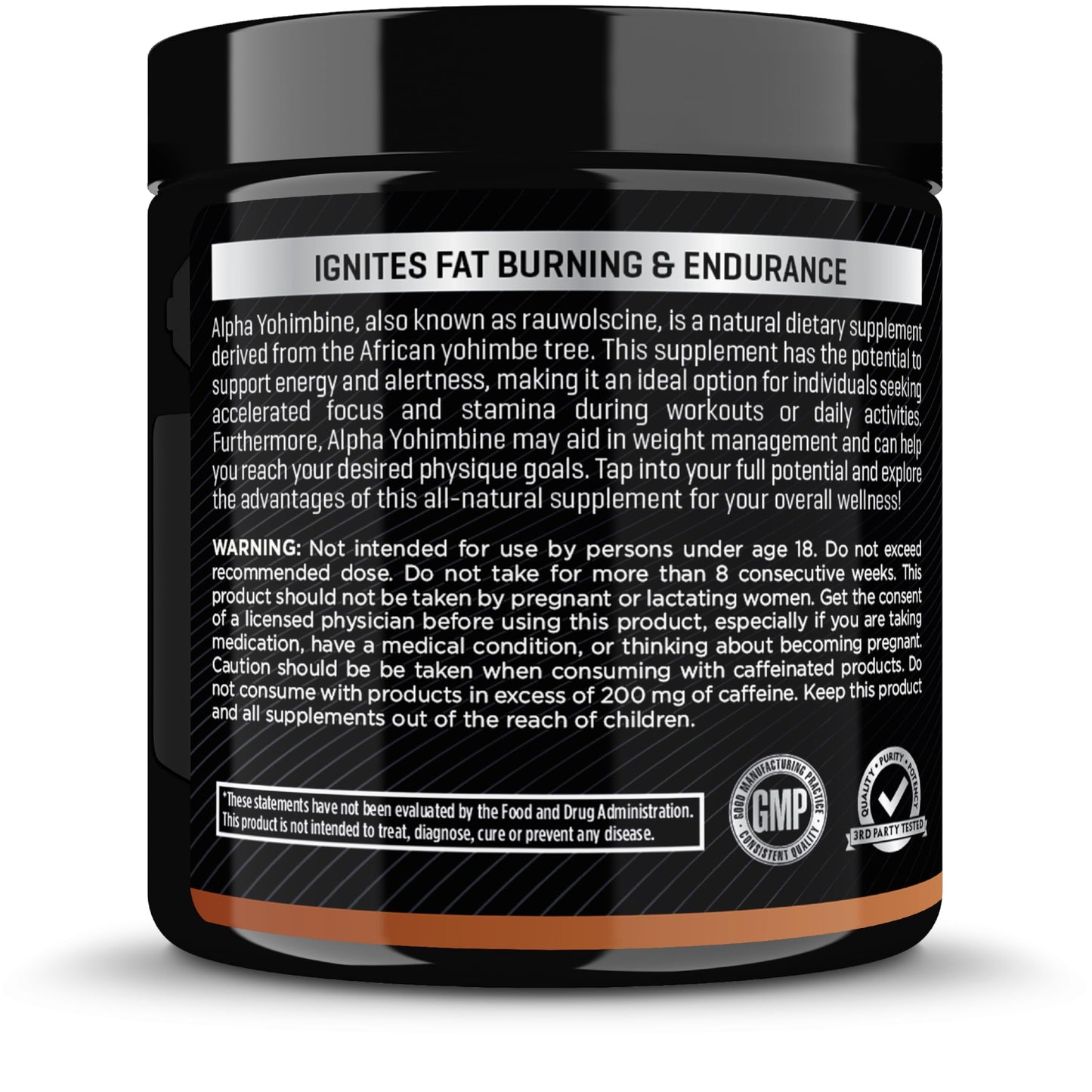 Team Six Supplements Alpha Yohimbine Yohimbe Bark Fat Burner Weight Loss Pills That Work Fast 60 Capsules