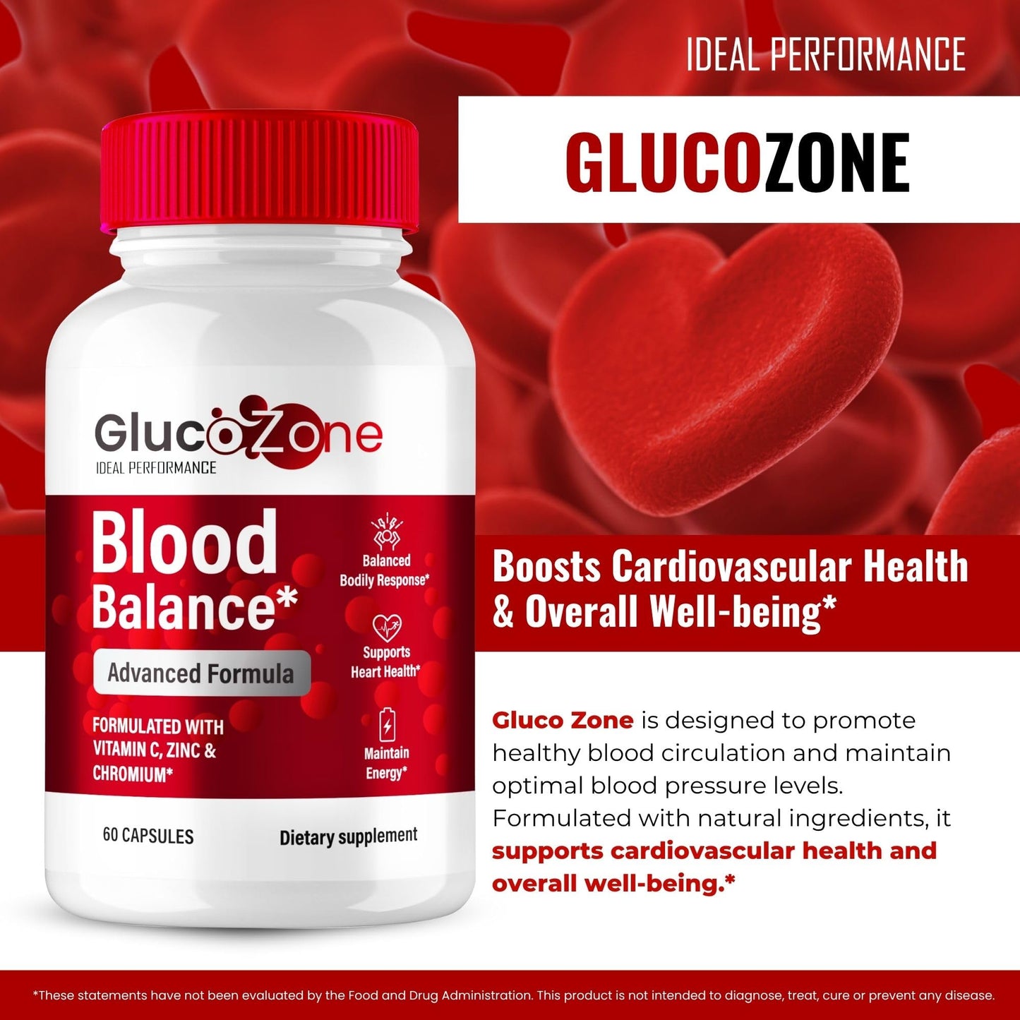 IDEAL PERFORMANCE Glucozone Capsules, 180 Capsules
