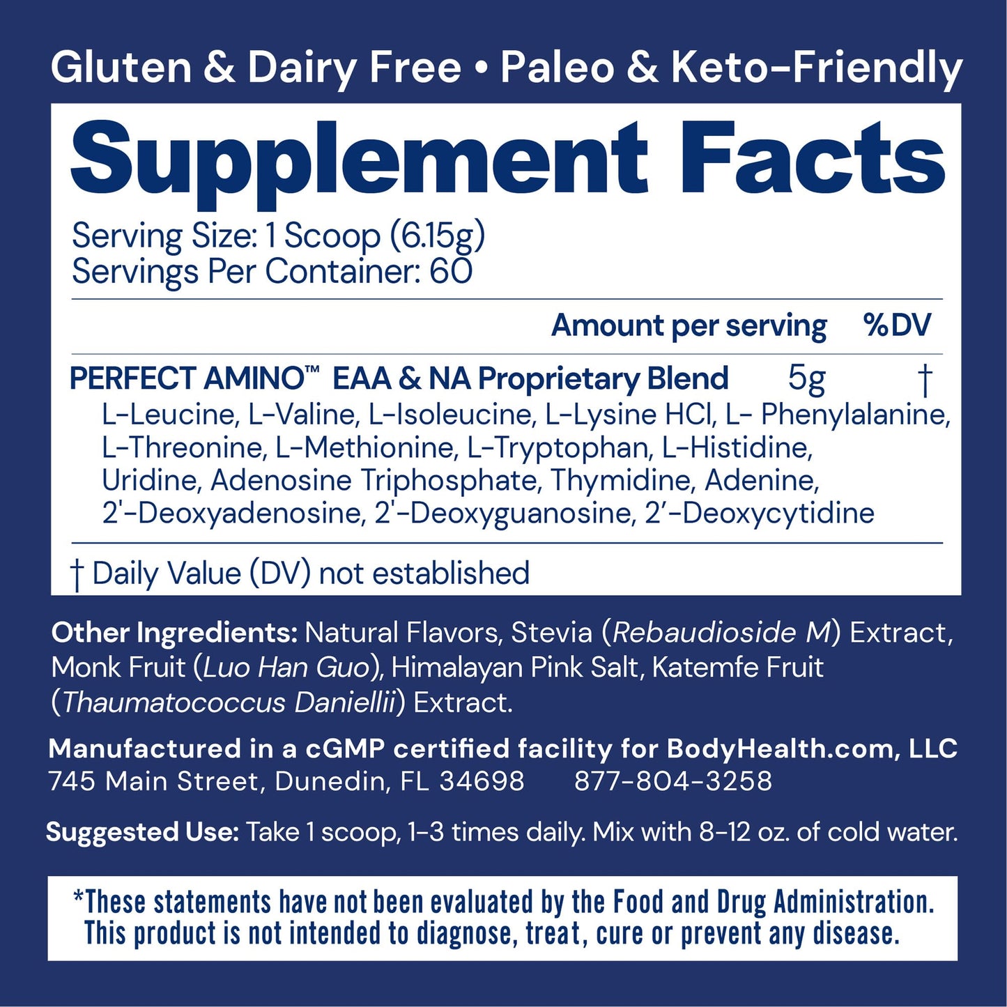 BodyHealth PerfectAmino Powder - 60 Servings (12.7 Ounce)