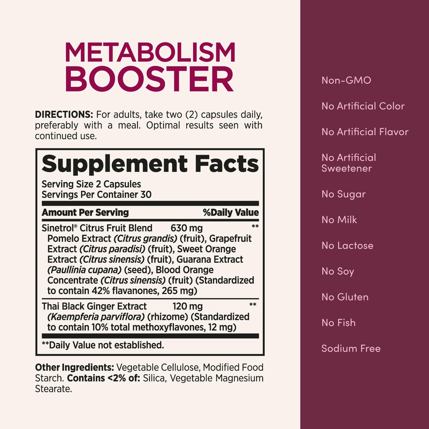 Nature's Bounty Optimal Solutions Metabolism Booster Supplement 60 Capsules