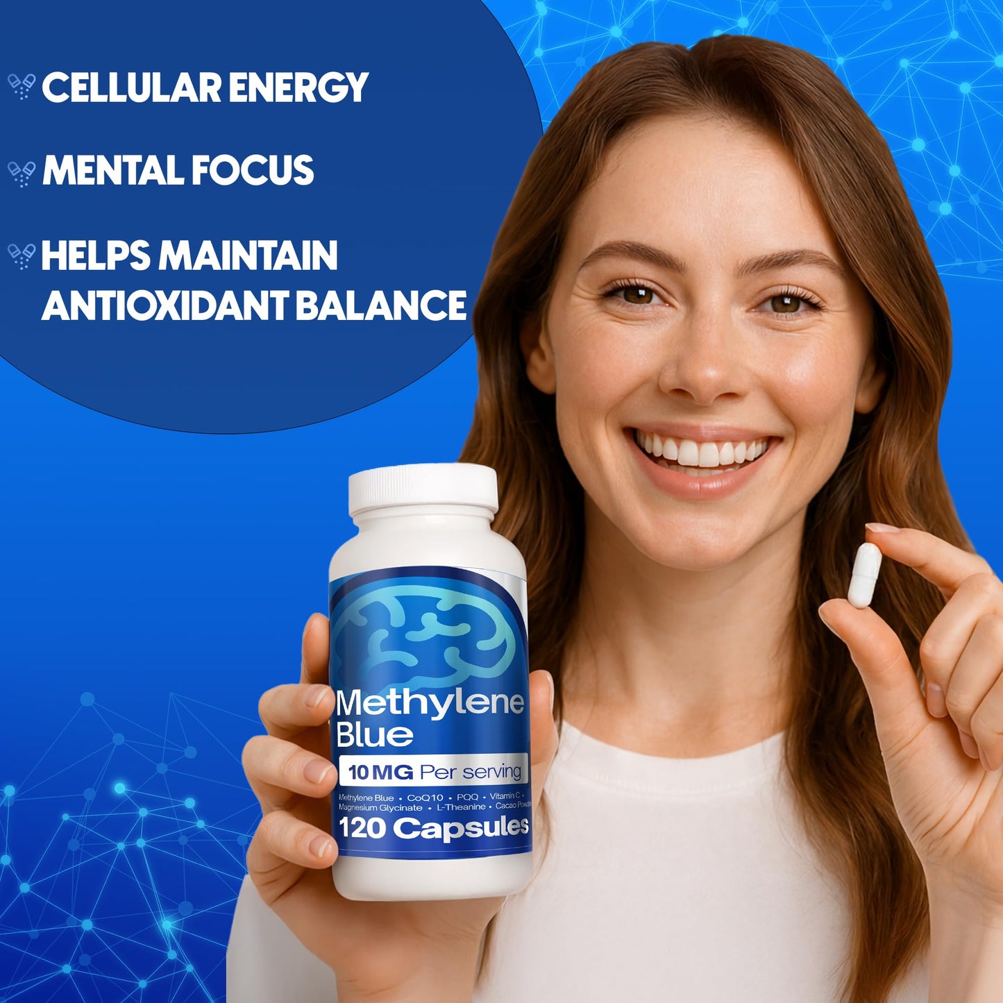 FitVitality Methylene Blue Capsules 120 Count