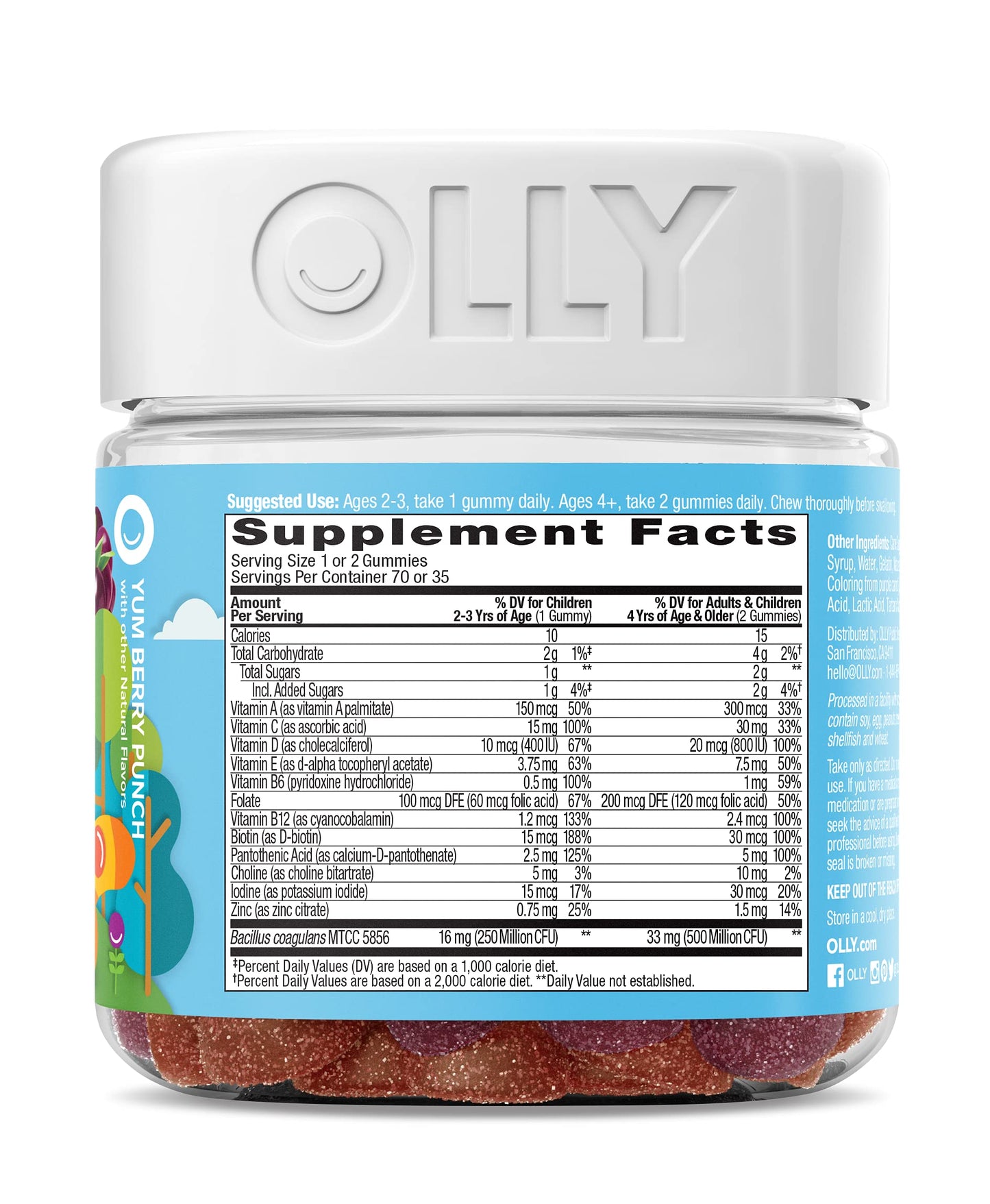 OLLY Daily Health Duo Multivitamin Gummy 1 Pack