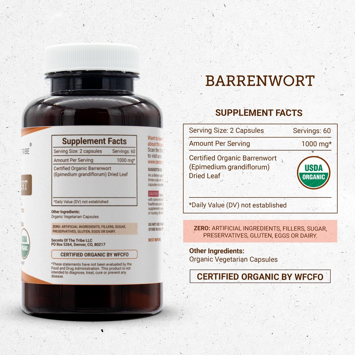 Secrets of the Tribe Barrenwort 120 Capsules