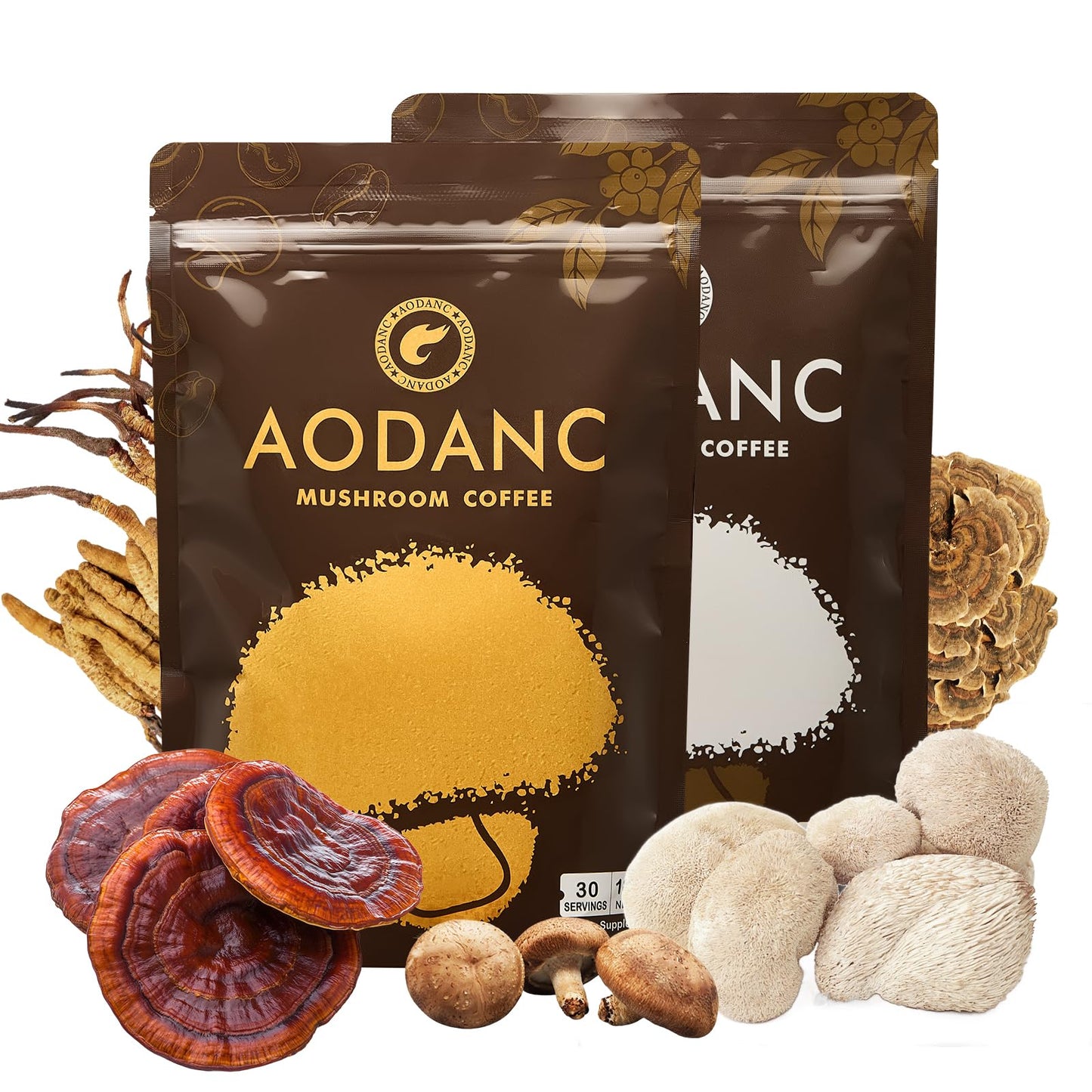 AODANC Mushroom Coffee Blend Powder, 6.35 oz