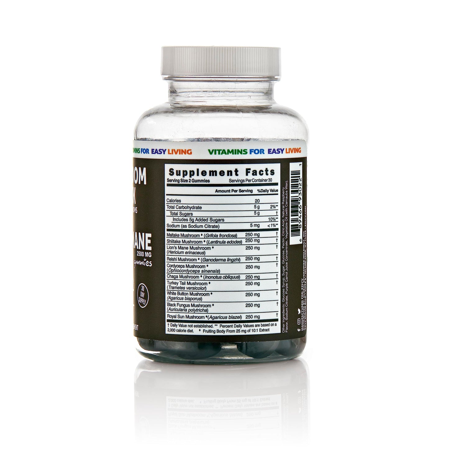 Ezlyv Lions Mane Mushroom Supplement 60 Gummies