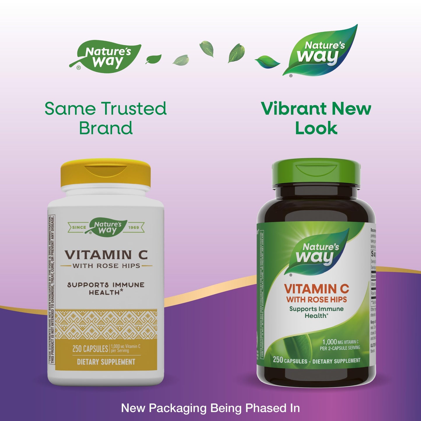 Nature's Way Vitamin C with Rose Hips Capsules, 500 Count