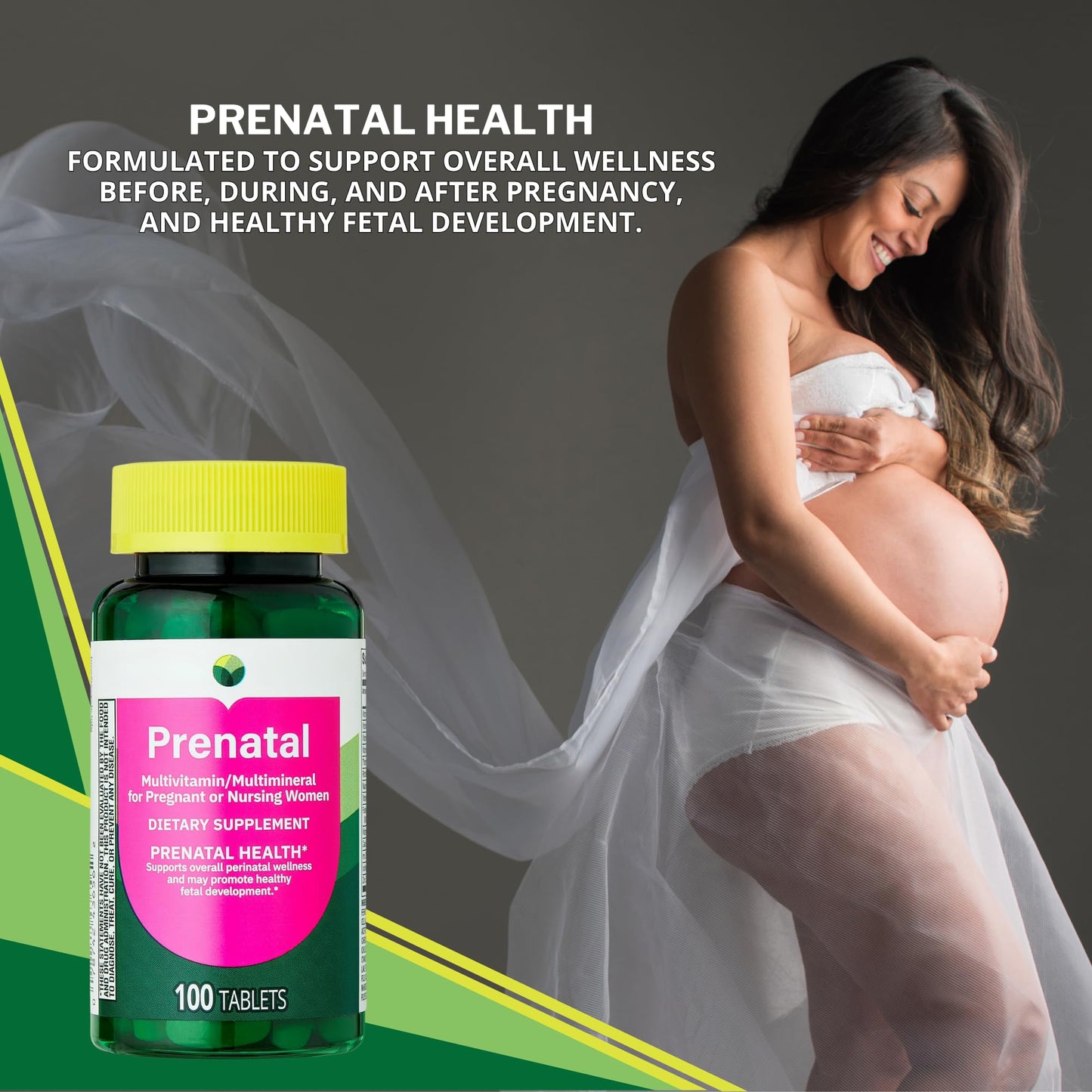 KP+ Prenatal Multivitamin Multimineral for Pregnant or Nursing Women, 100 Tablets