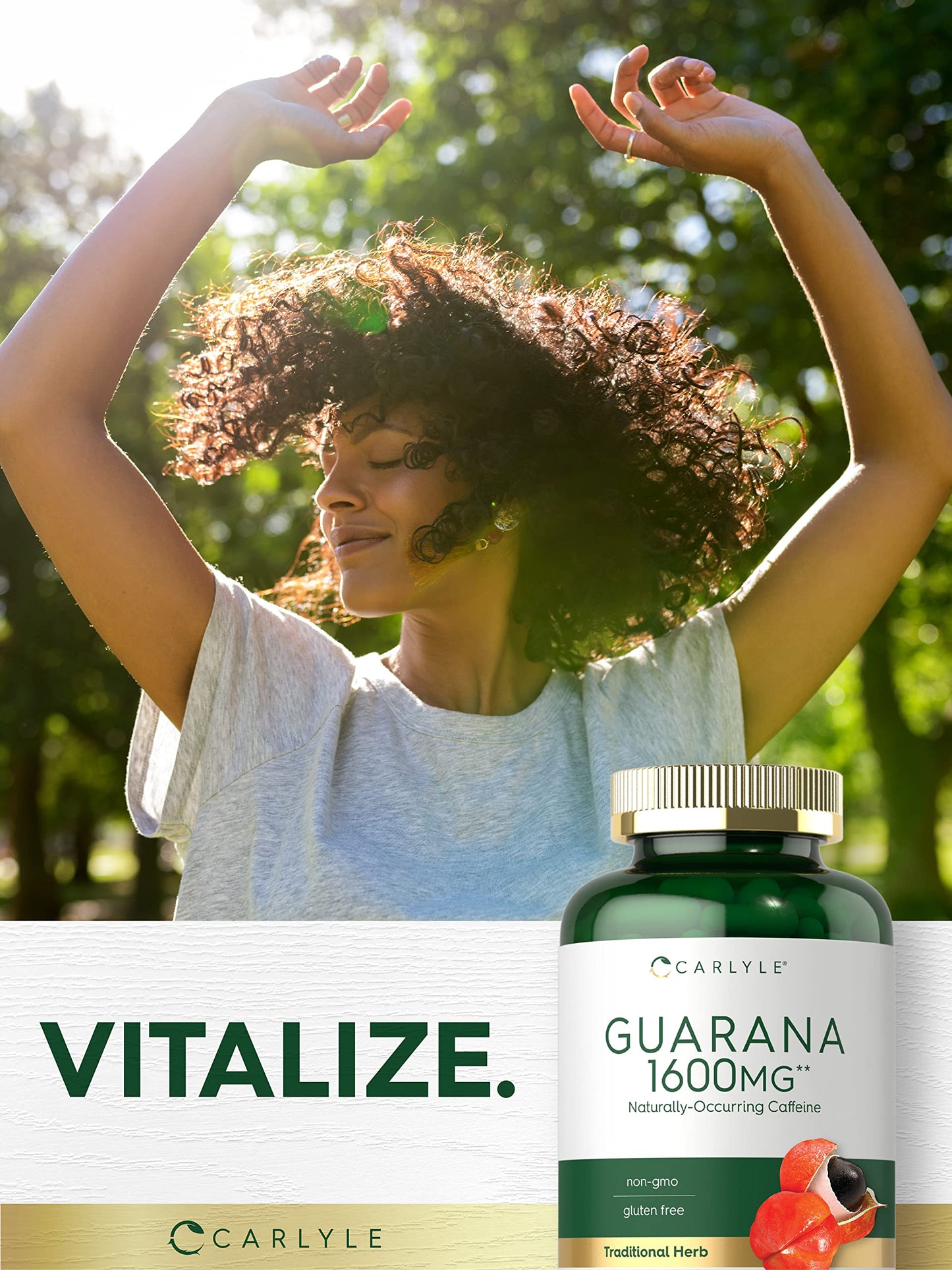 Carlyle Guarana Extract Capsules 200 Count