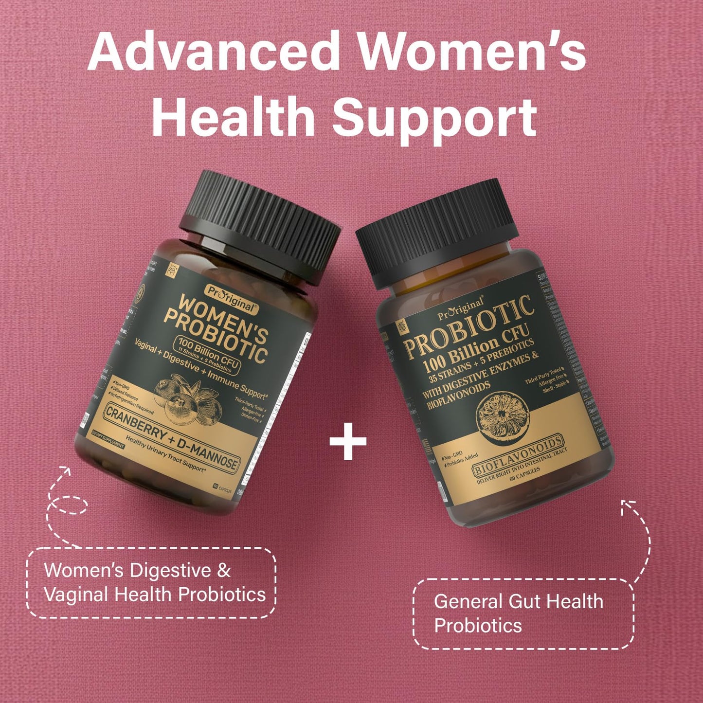 Proriginal Probiotics for Women - 100 Billion CFU, 11 Strains Capsules 180