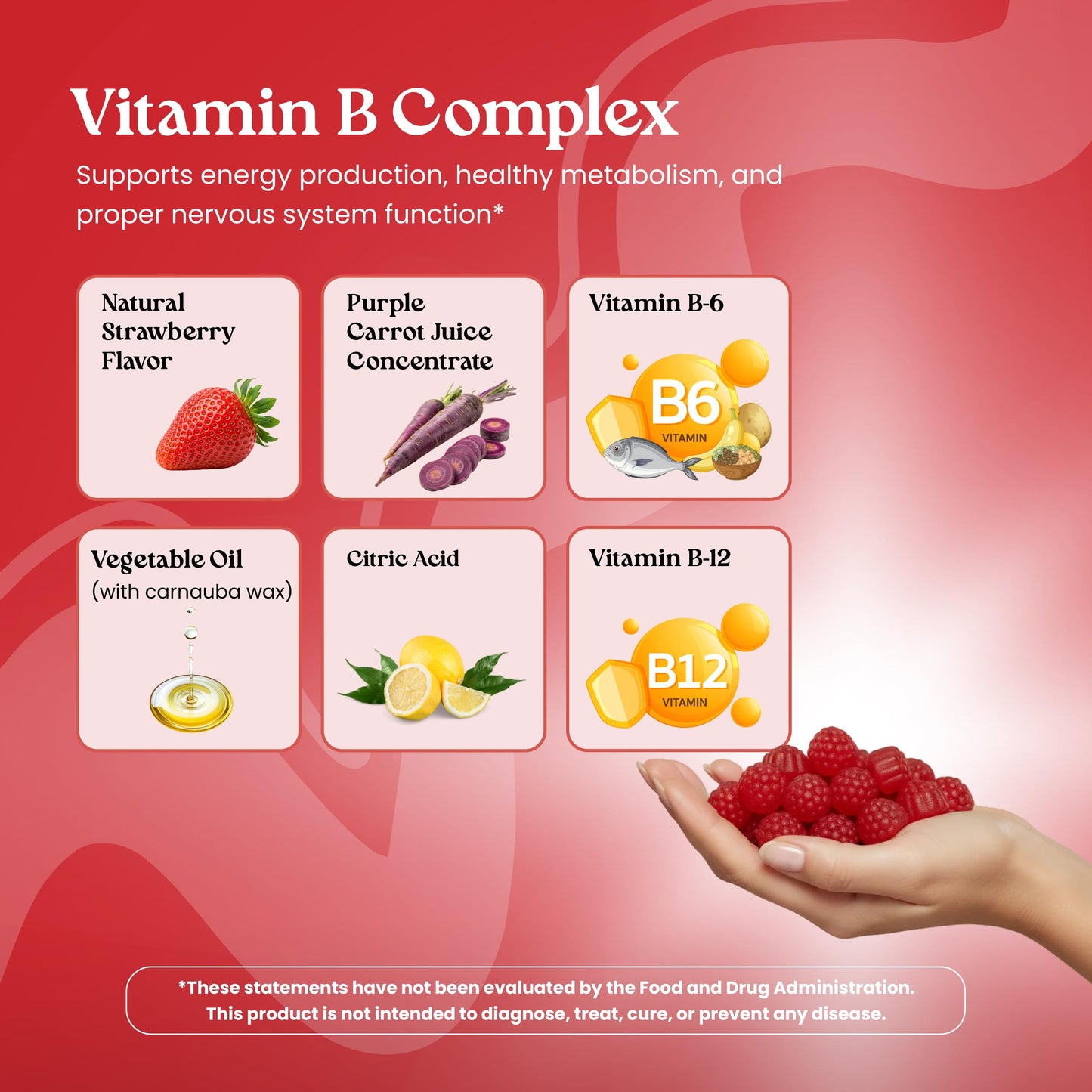 VITA GLOBE B Complex Gummy Vitamins 60 Gummies
