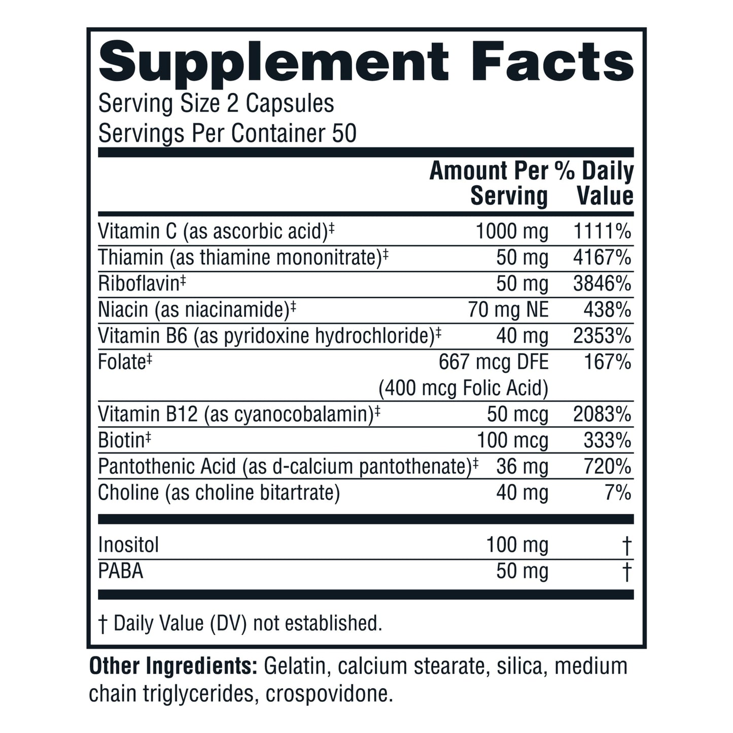 Twinlab Stress B-Complex Capsule 100 Capsules