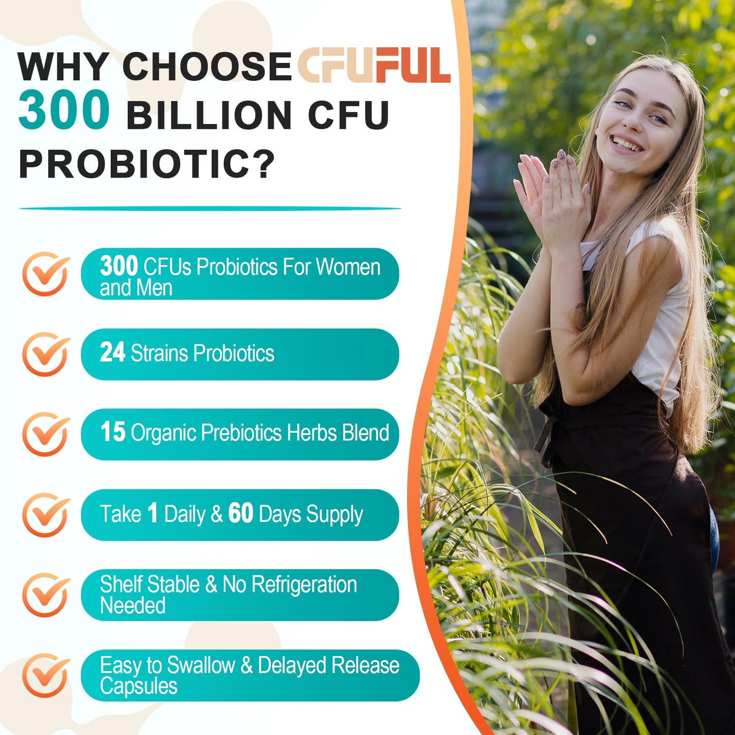 Cfuful Probiotics for Women & Men 240 Capsules