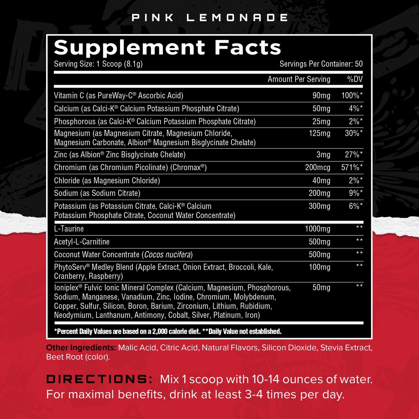 Unmatched Electrashred Advanced Hydration Formula Powder, 50 Servings (Pink Lemonade)