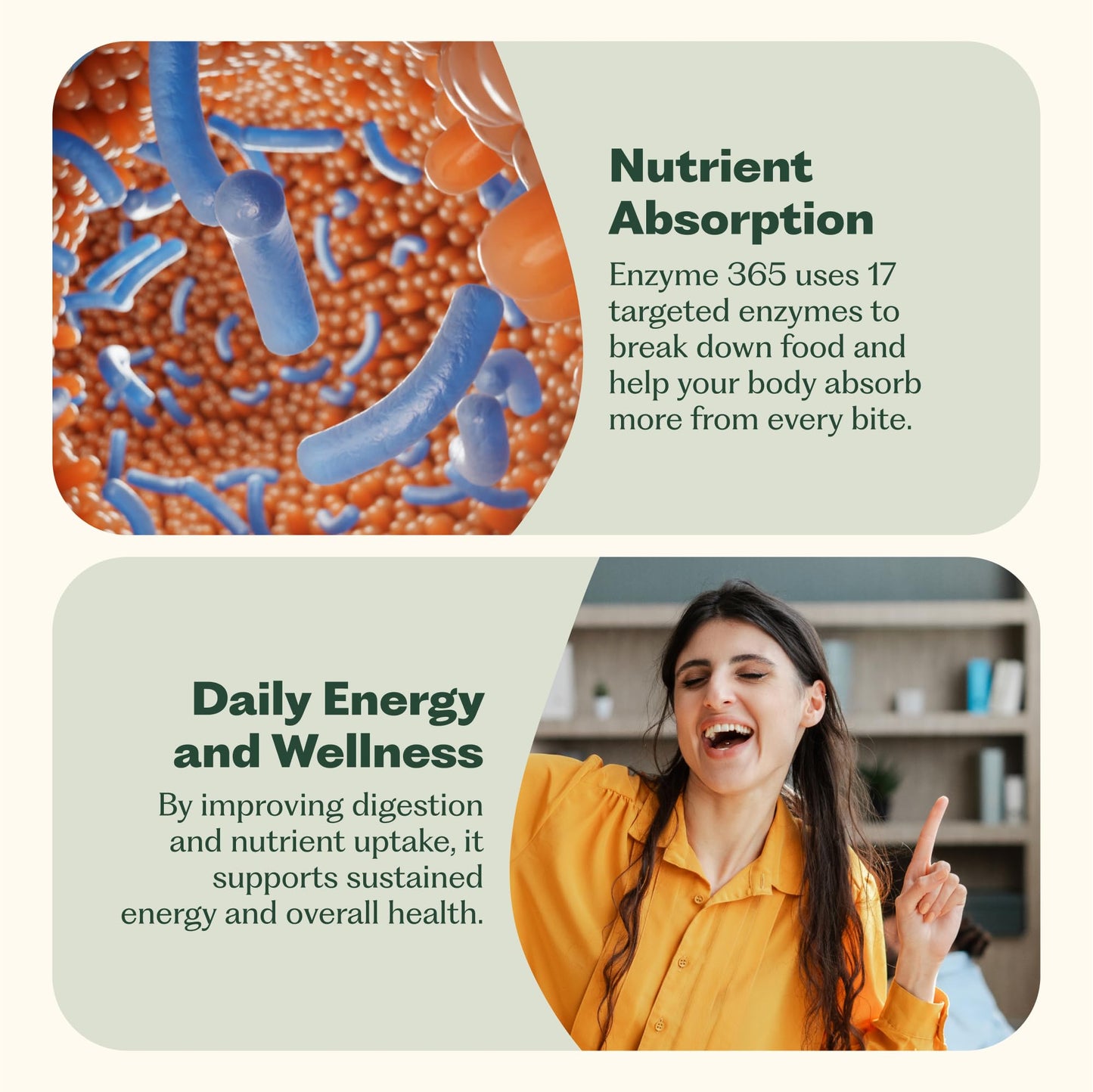 Nature M.D. Enzyme 365 Advanced Digestive Enzymes Supplement with 17 Enzymes & Soothing Herbs 60 Capsules