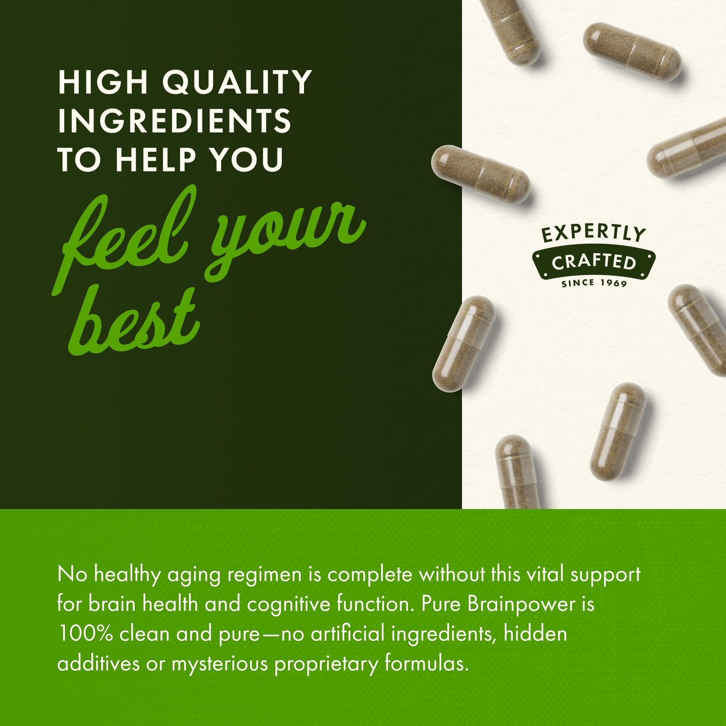 Swanson Pure Brainpower Brain Health Cognitive Memory Focus Support Brain-Derived Neurotrophic Factor (BDNF) Herbal Supplement (Ginkgo Biloba, Bacopa Monnieri) Capsules 120
