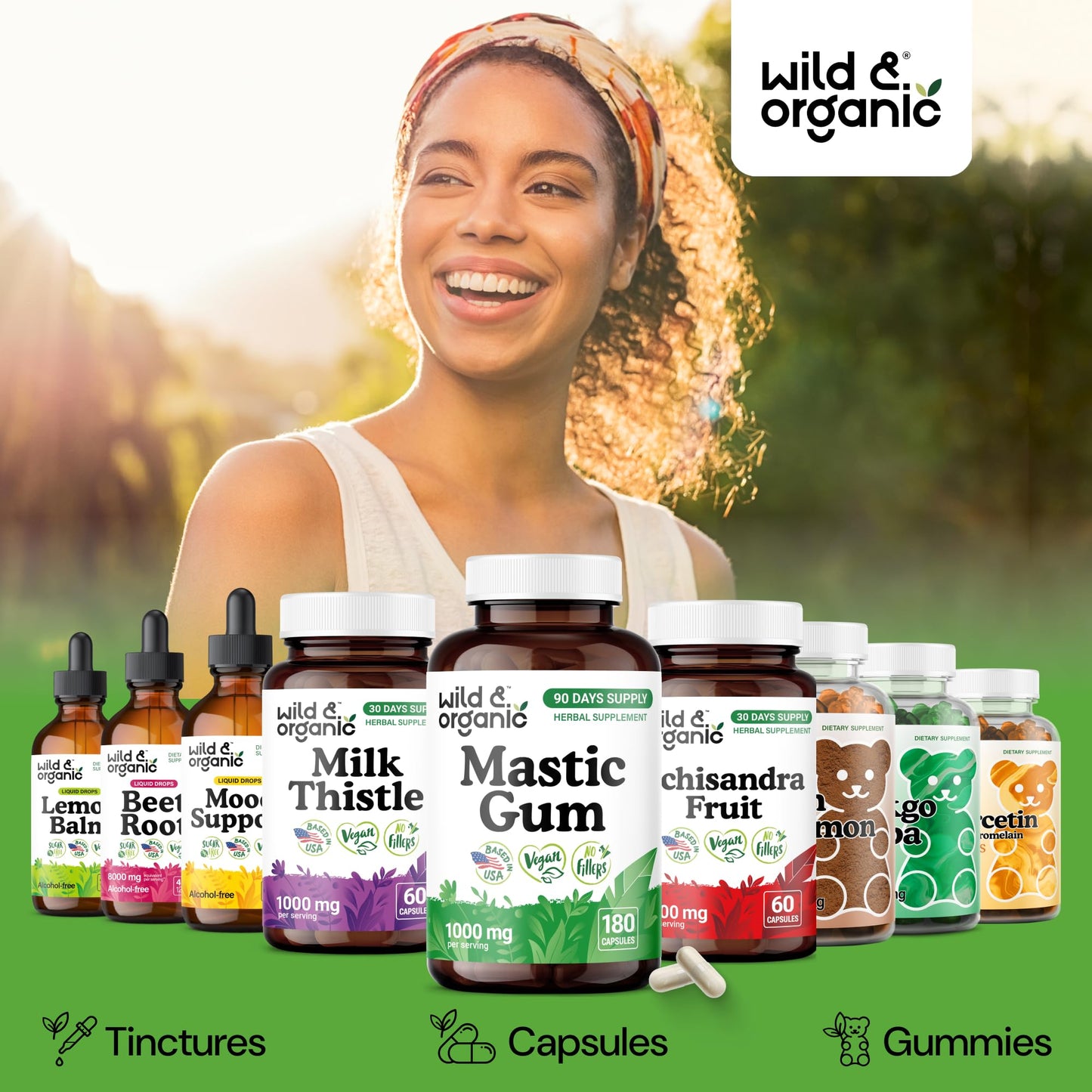 Wild & Organic Mastic Gum Capsules, 180 Count