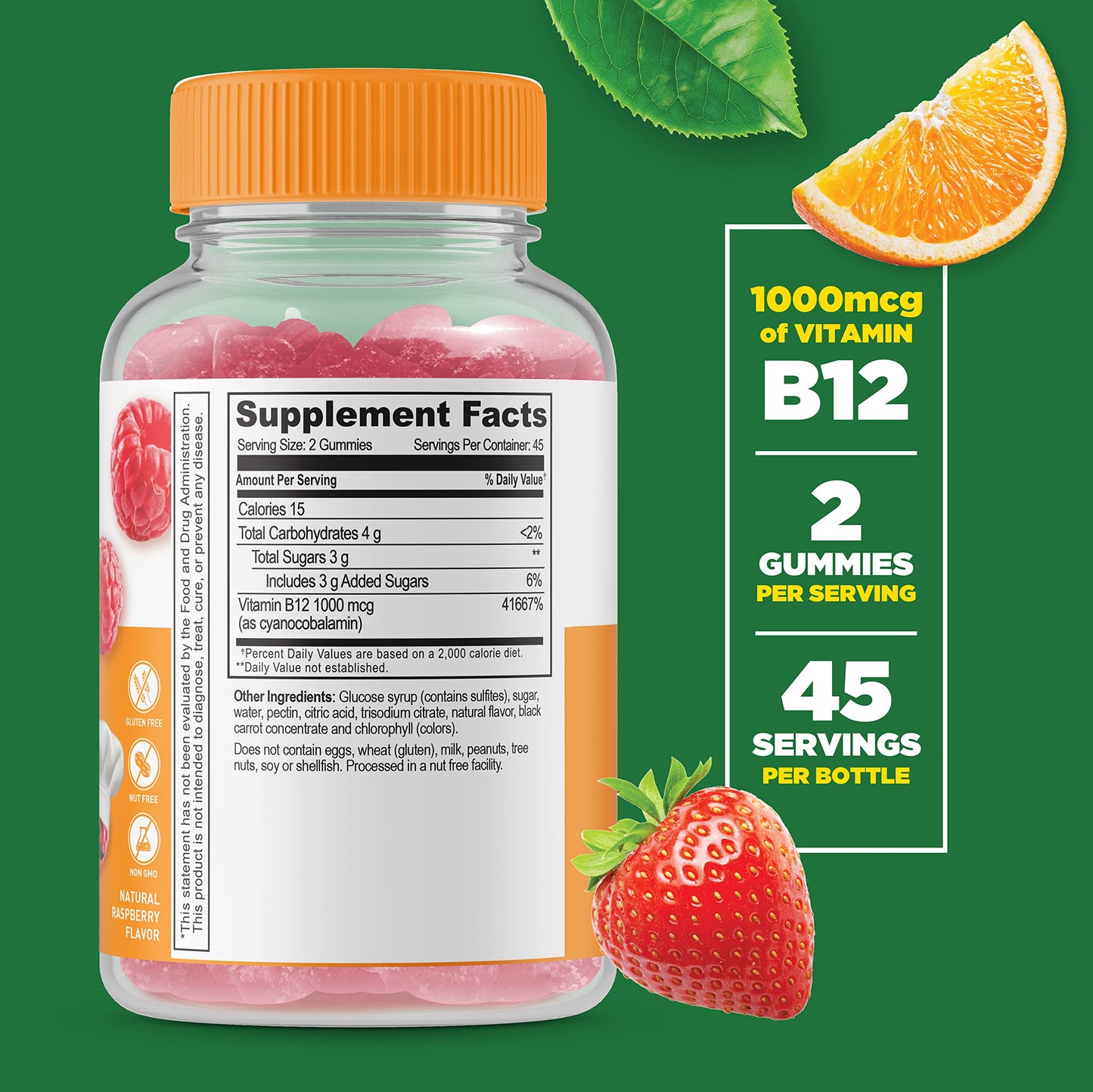 VitaWorks Lifeable Vitamin B12 Kids + Calcium Magnesium & Zinc Kids Gummies, 180 Count