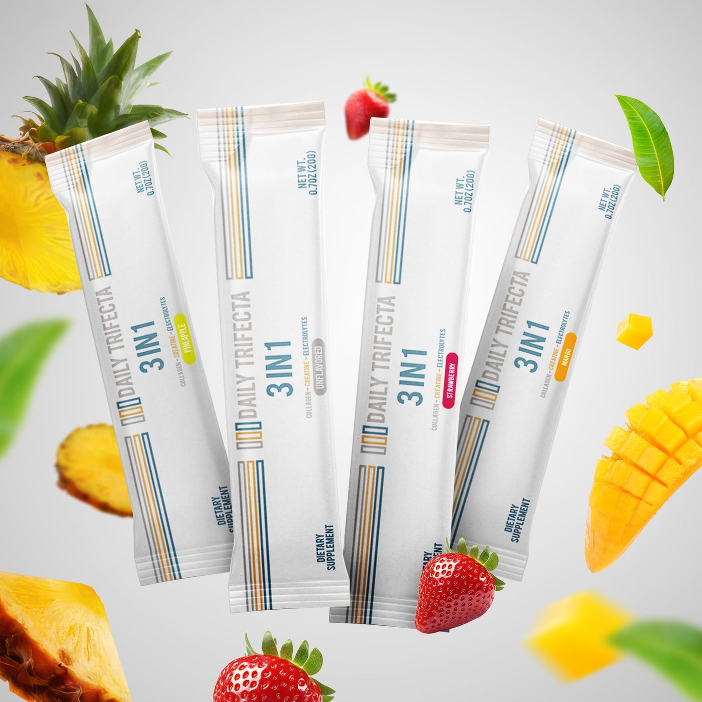 lovie style DAILY TRIFECTA 3-in-1 Collagen, Creatine & Electrolyte Pineapple Powder 21