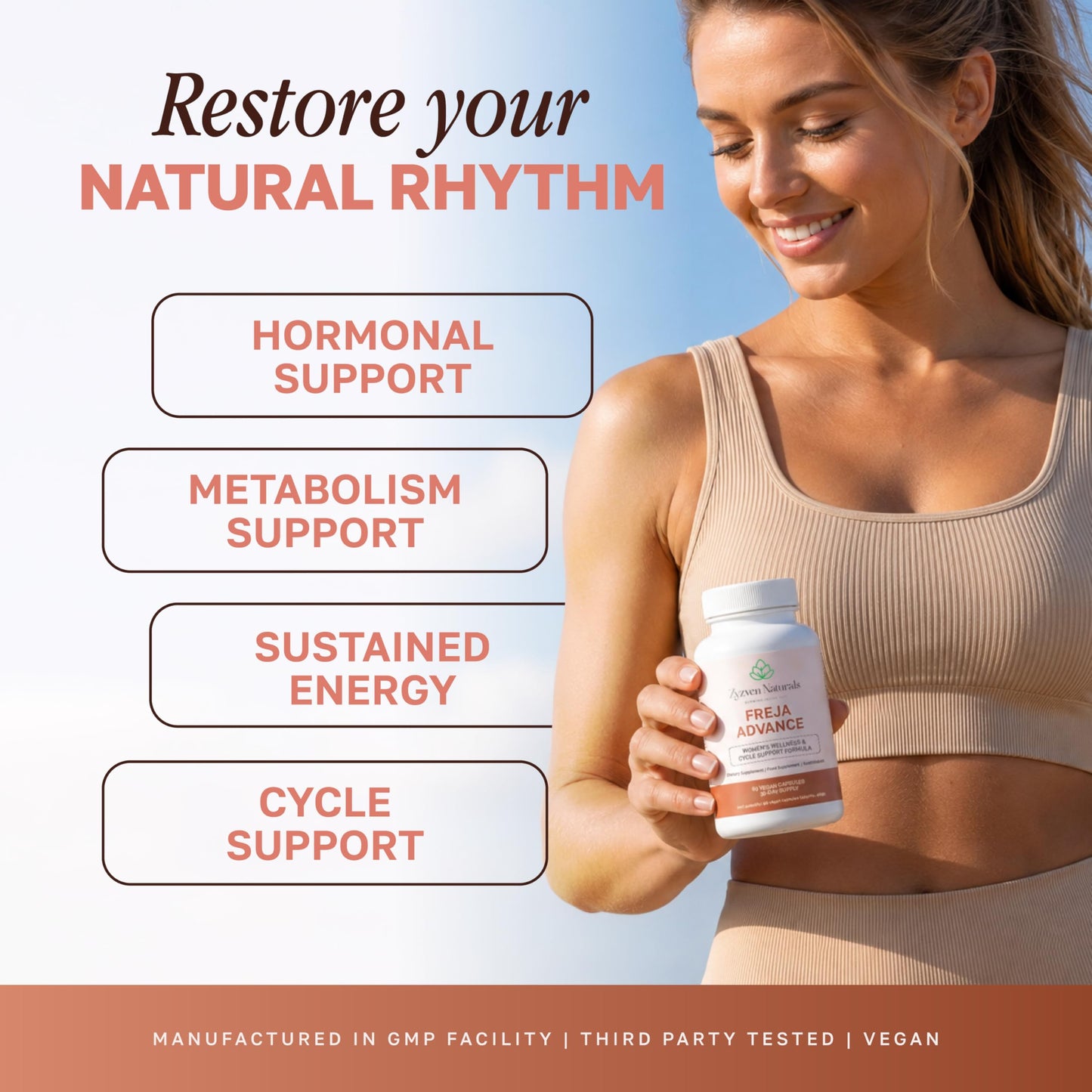 Zyzven Naturals Freja Advance Women’s Wellness Supplement, Myo-Inositol Complex with Vitex, Maca, Shatavari, NAC, Zinc & Chromium, Daily Herbal Nutritional Support, Vegan Non-GMO, 60 Capsules