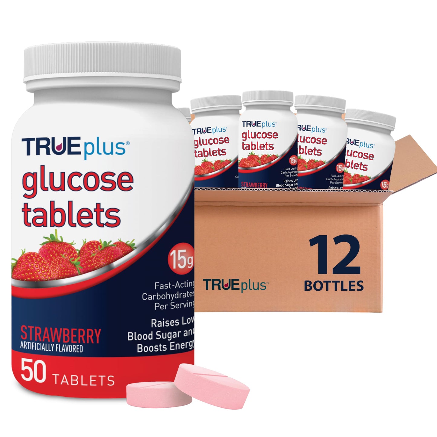 TRUEplus Glucose Chewable Tablets 50 Count