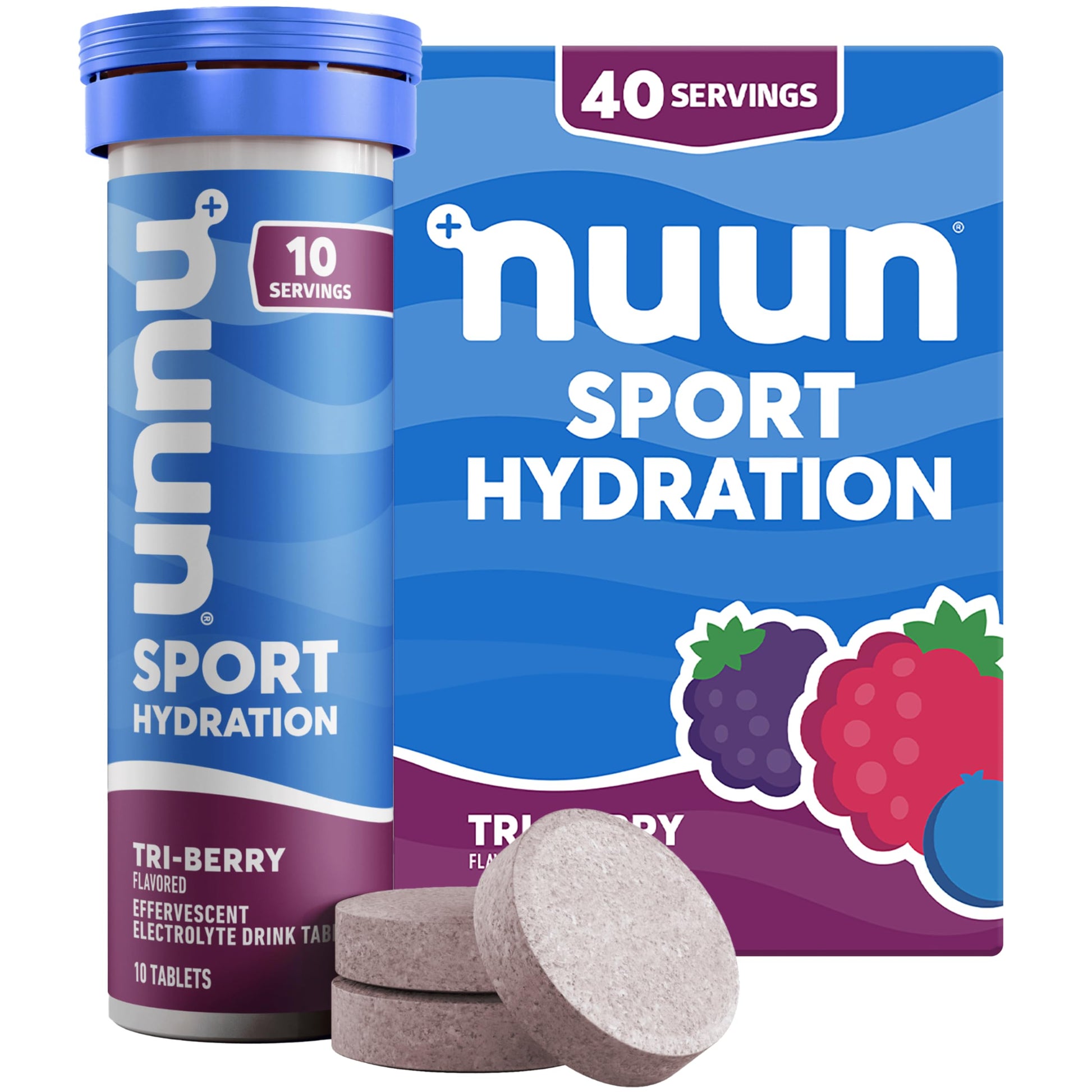 Nuun Sport Electrolyte Tablets Tri-Berry, 480 Tablets