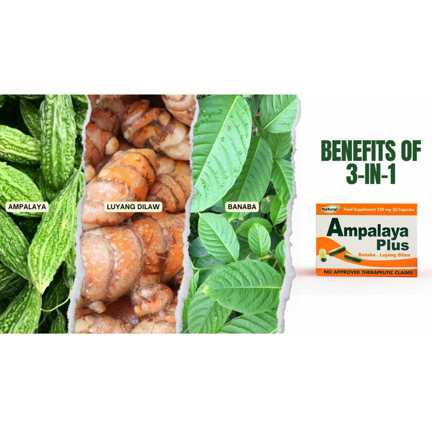 Generic Ampalaya Plus Supplement 550mg Capsule, 120 Capsules