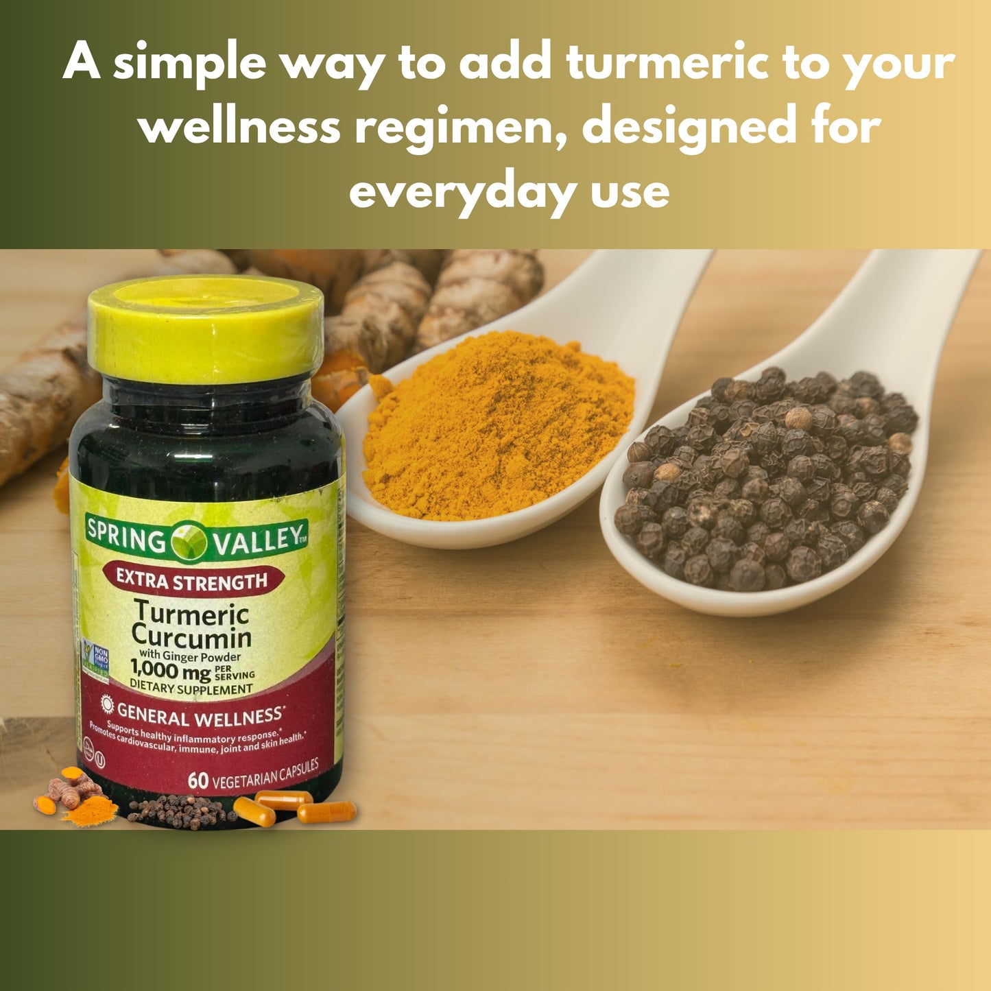 FUSION SHOP STORE Turmeric and Ginger Supplement 60 Capsules