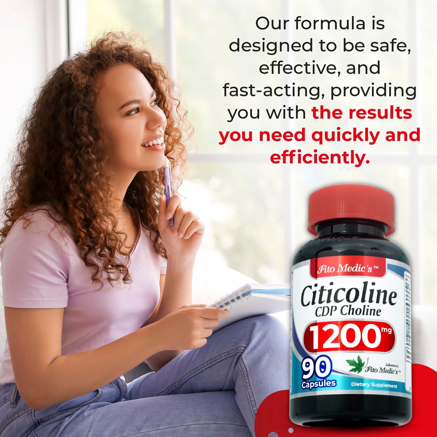 FITO MEDIC'S Choline Citicoline Capsules 90 Count