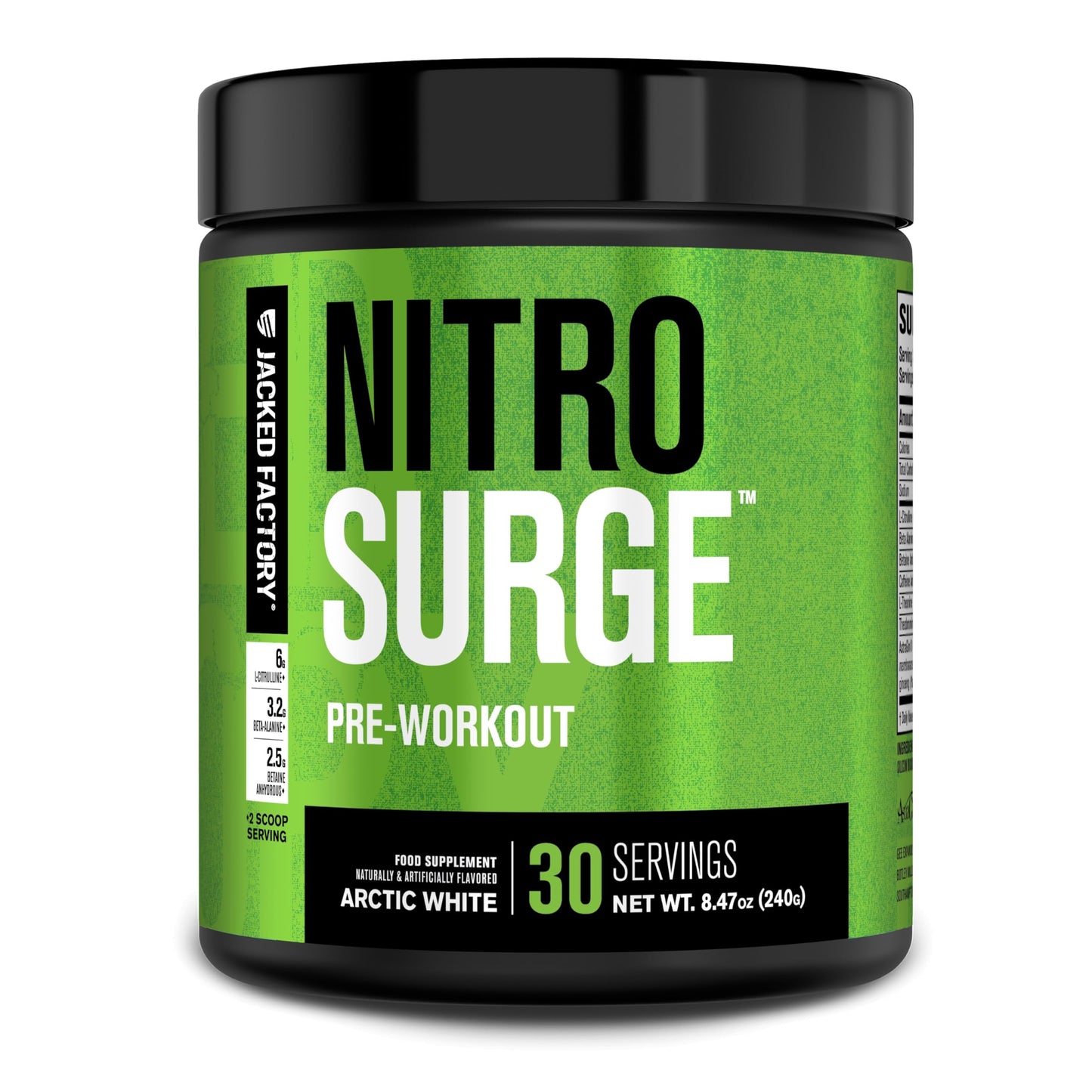 Jacked Factory NITROSURGE Pre Workout Supplement Powder, 30 Servings