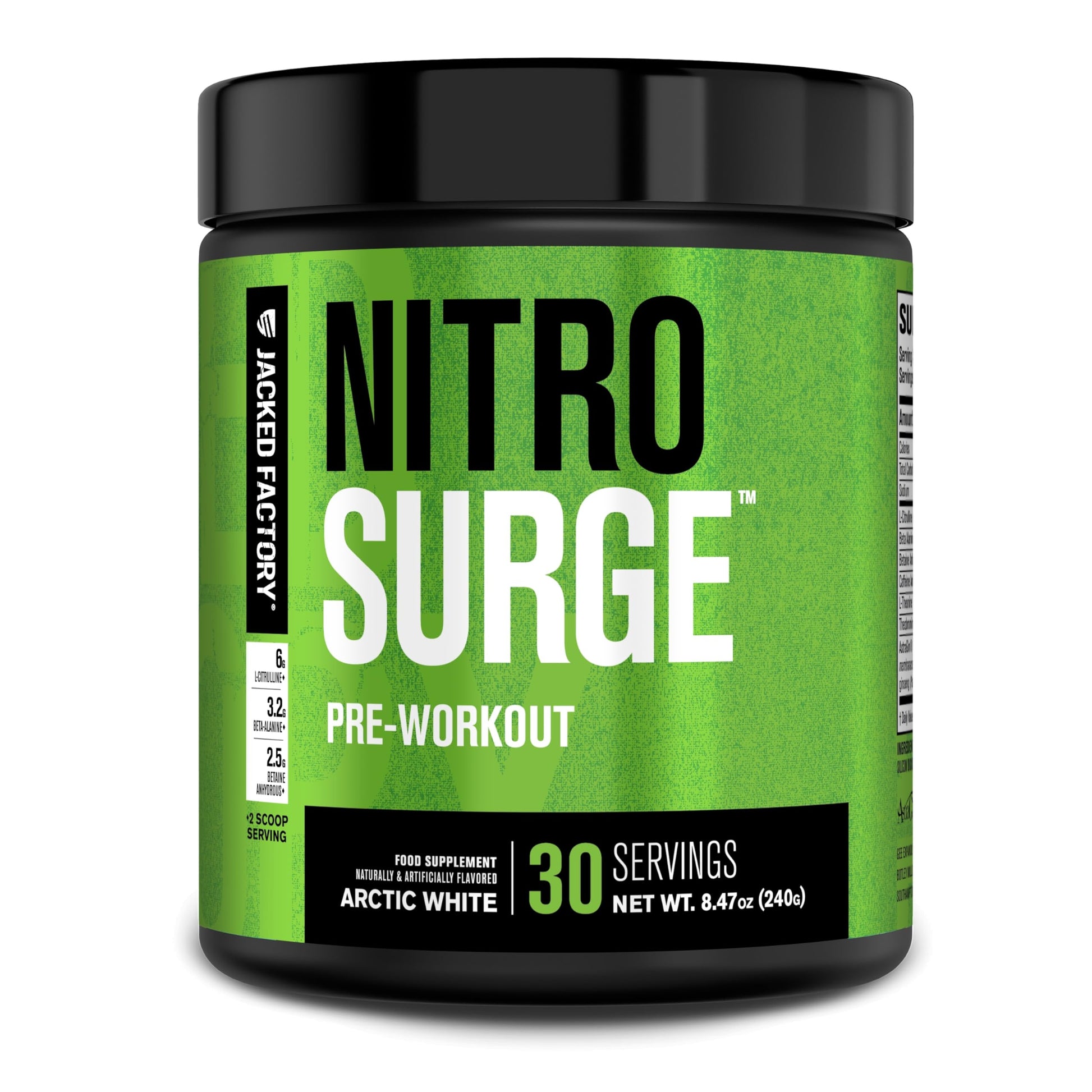 Jacked Factory NITROSURGE Pre Workout Supplement Powder, 30 Servings