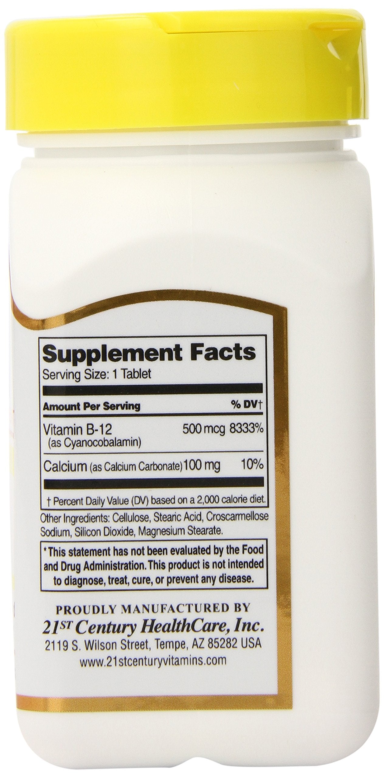 21st Century B-12 500 mcg Tablets, 330 Tablets