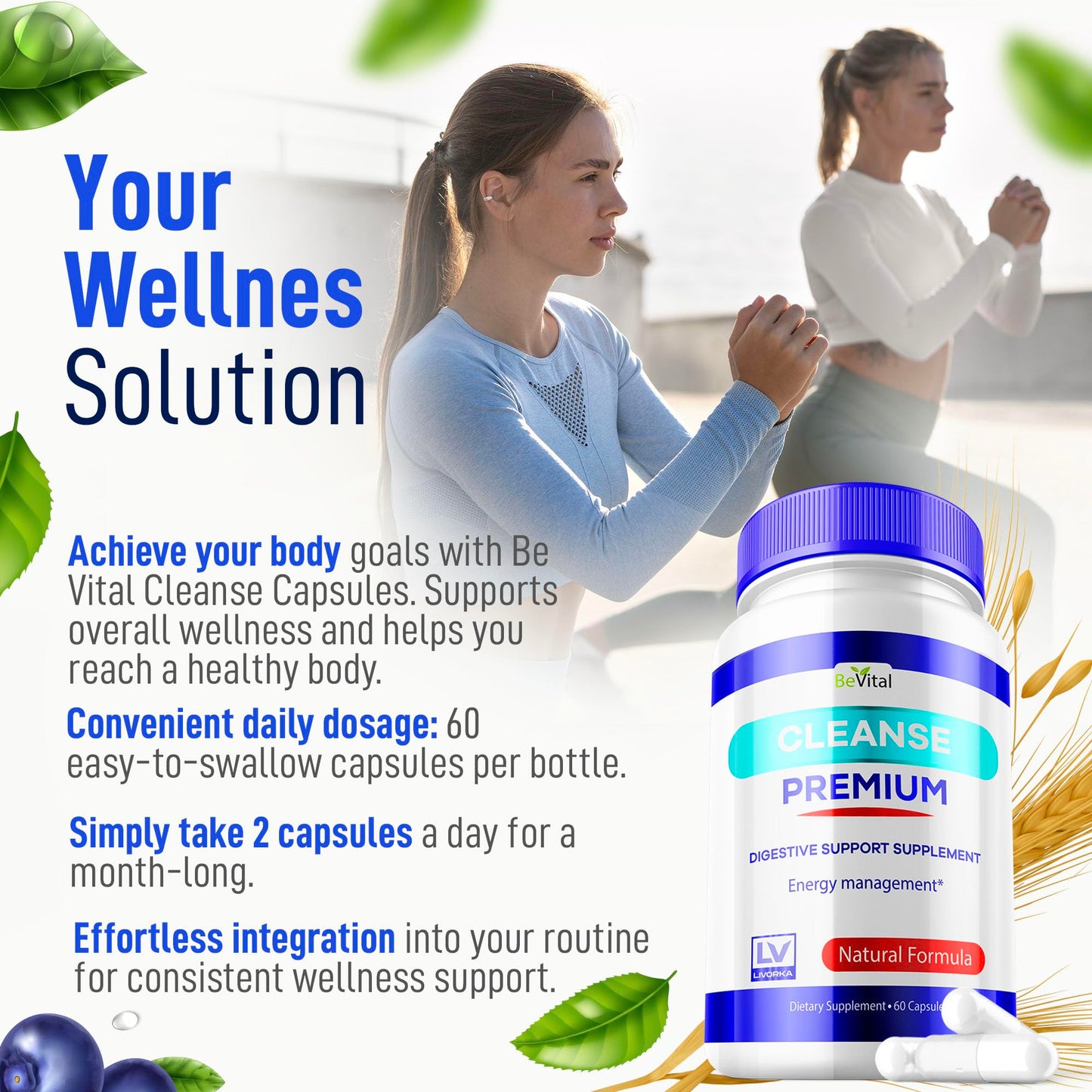 LIVORKA Bevital Cleanse Premium 60 Capsules