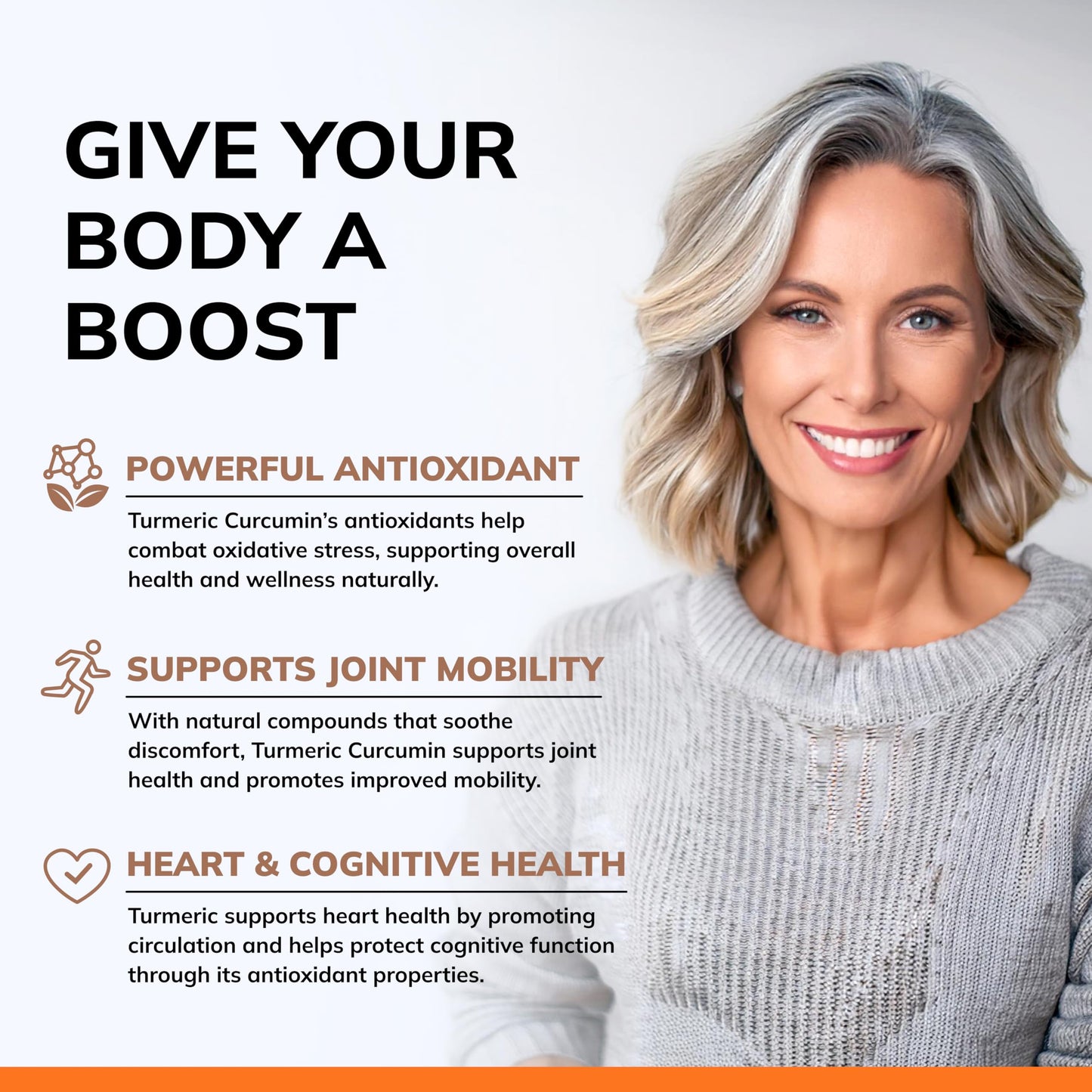 aSquared Nutrition Turmeric Curcumin 1300mg with BioPerine Black Pepper Extract 180 Capsules