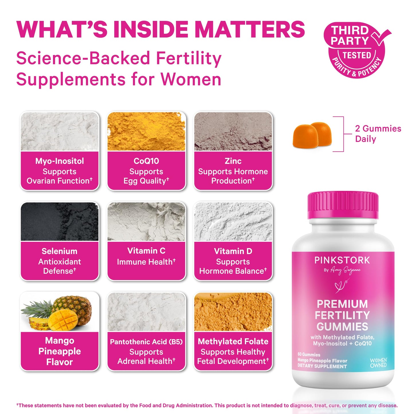 Pink Stork Fertility Gummies