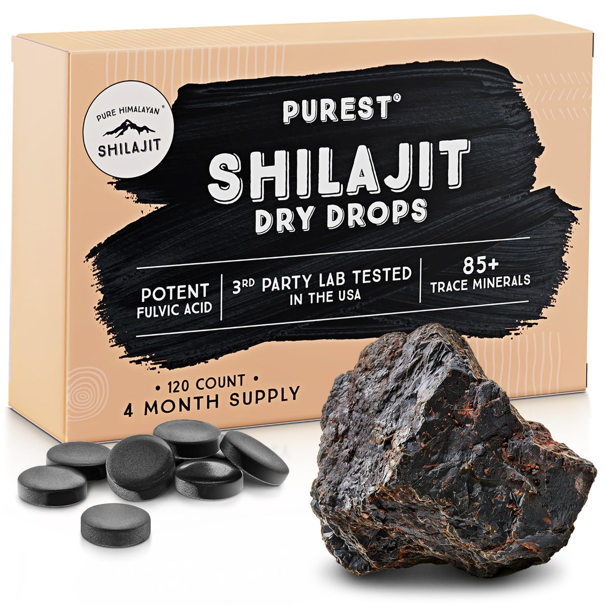 Pure Himalayan Shilajit Shilajit Tablet 120 Tablets