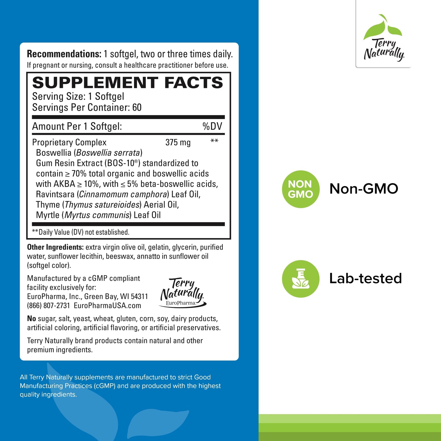 Terry Naturally BosMed Respiratory Support Softgels 120