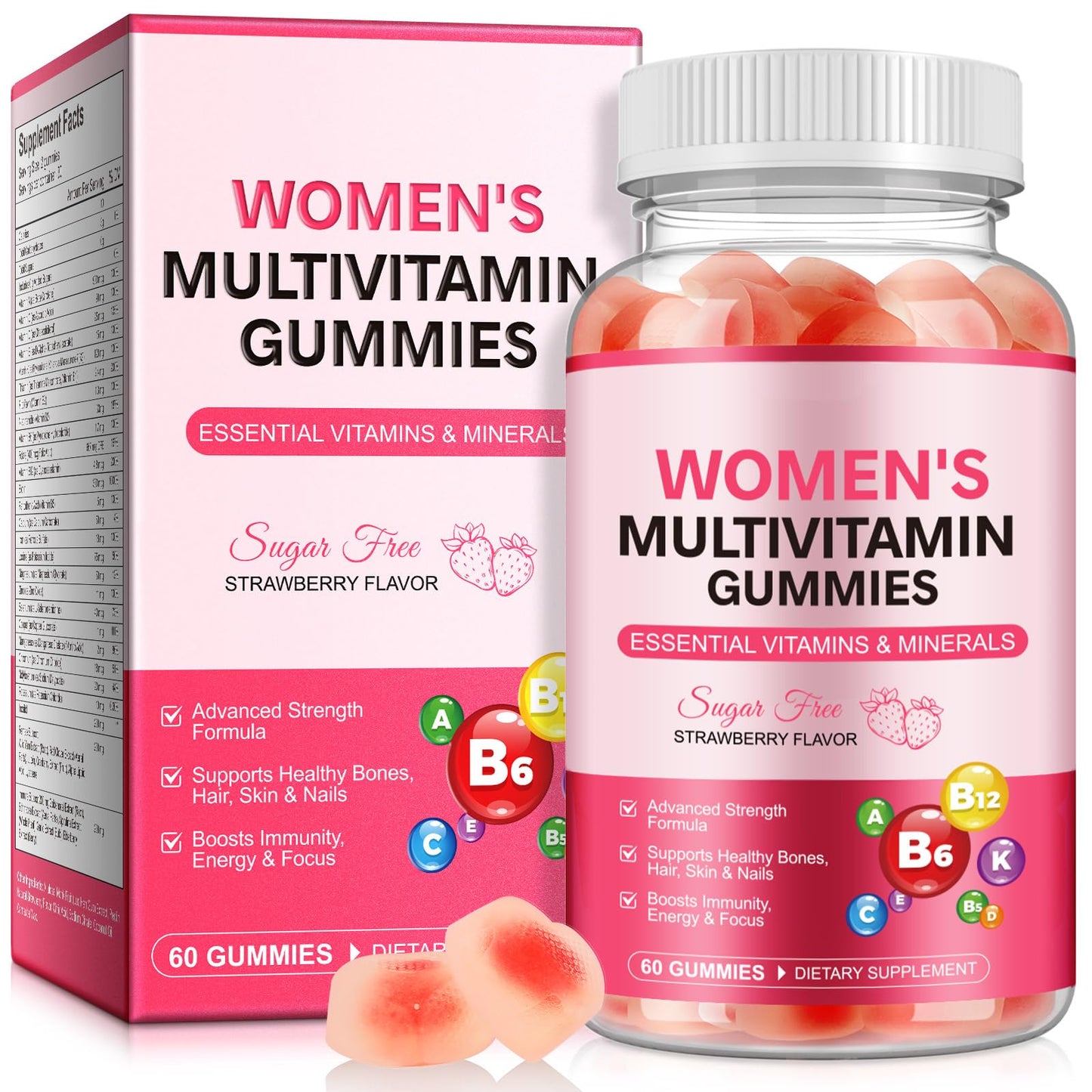 DCTTVHVD Multivitamin Gummies for Women, 60 Gummies