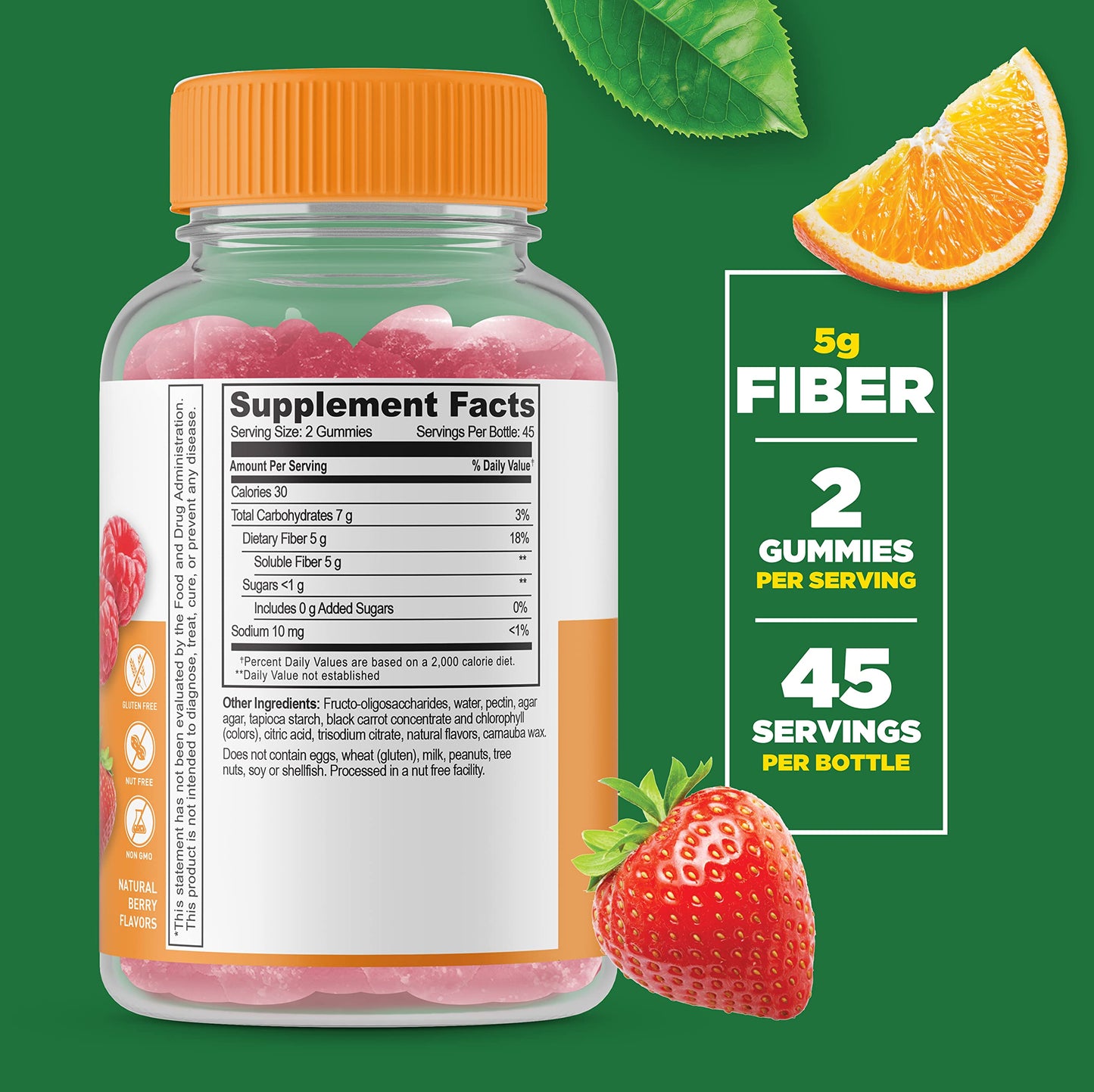 Lifeable Prebiotic Fiber 5g + Collagen & Biotin Gummies, 90 Count