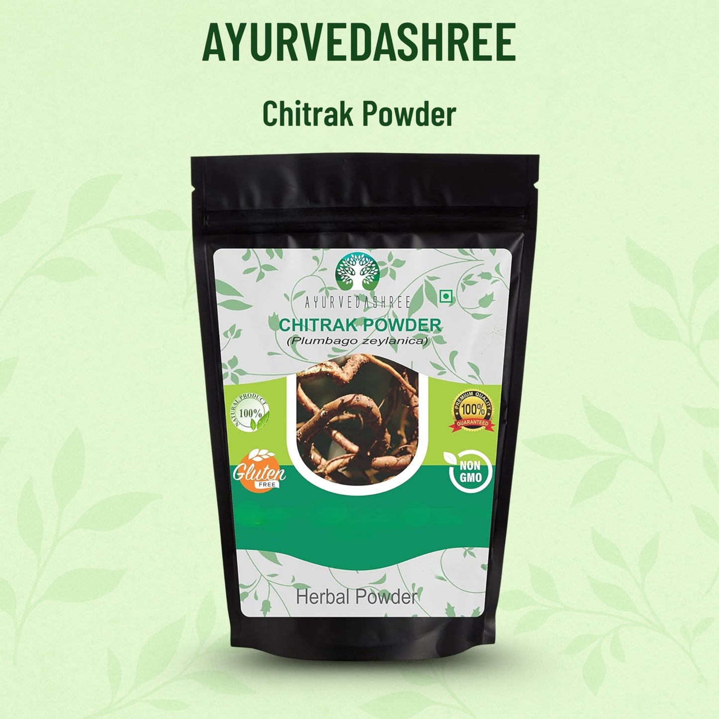 AYURVEDASHREE Chitrak Roots Powder 1.7637 oz