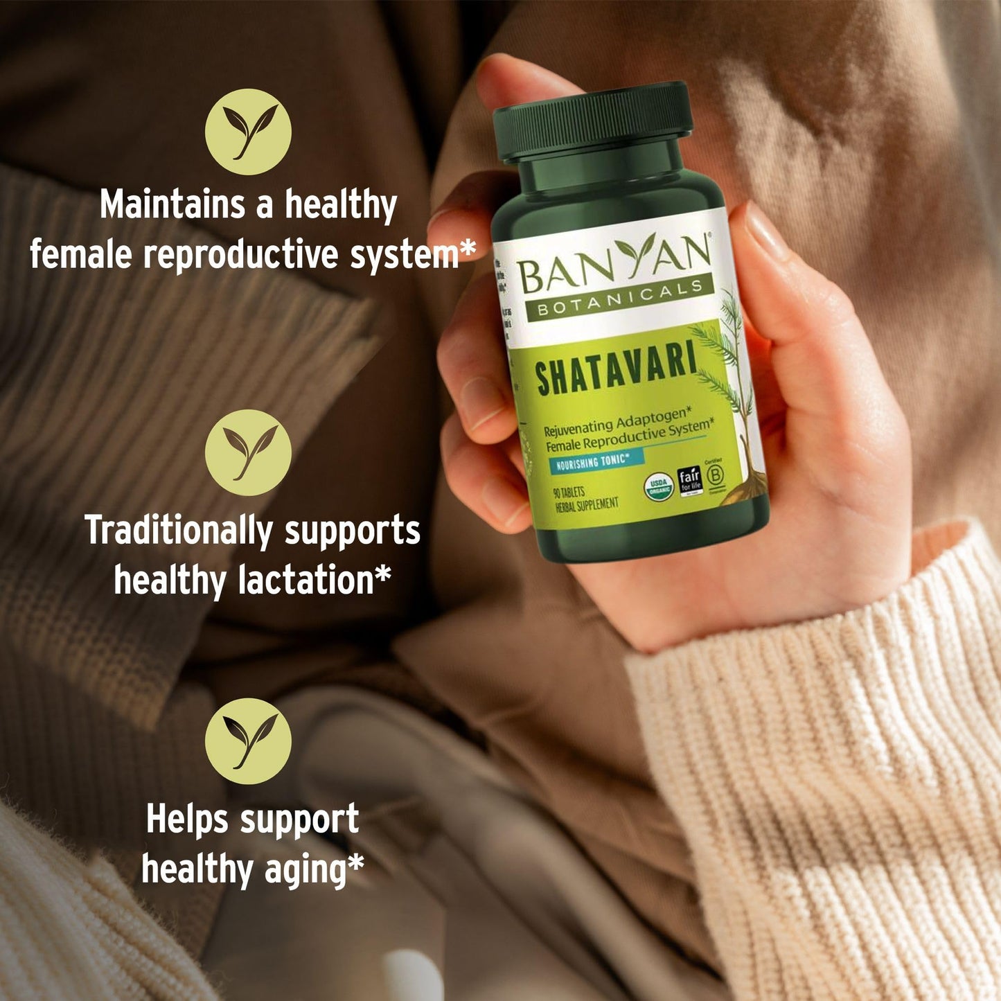Banyan Botanicals Shatavari Tablets 90 Tablets